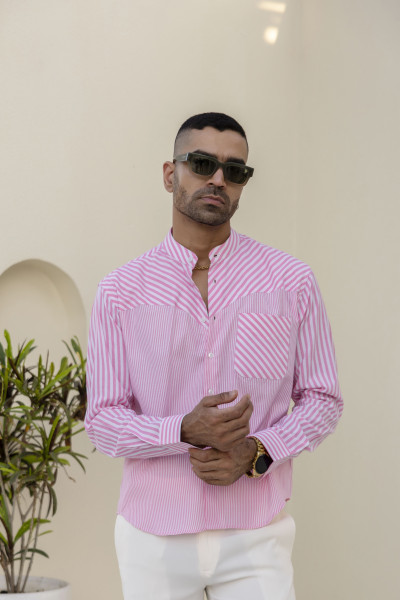 Striped Candy Shirt In Pink