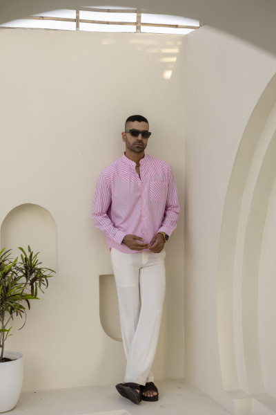 Striped Candy Shirt In Pink