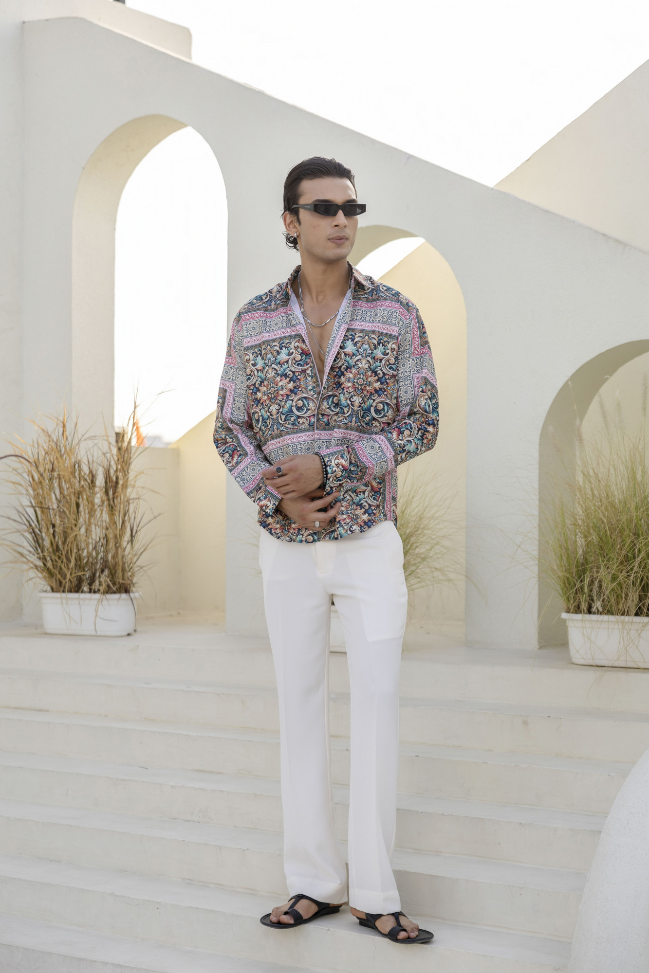 Multicolor Abstract Print Shirt