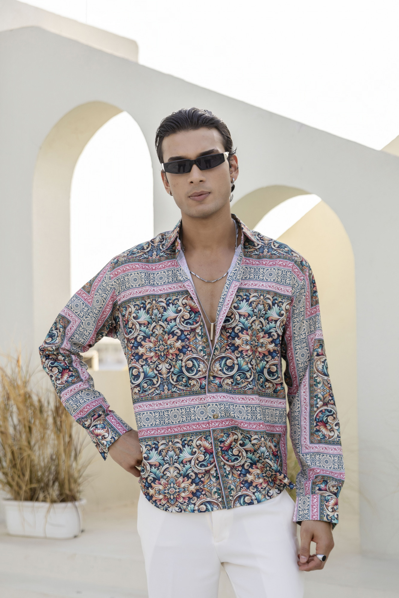 Multicolor Abstract Print Shirt