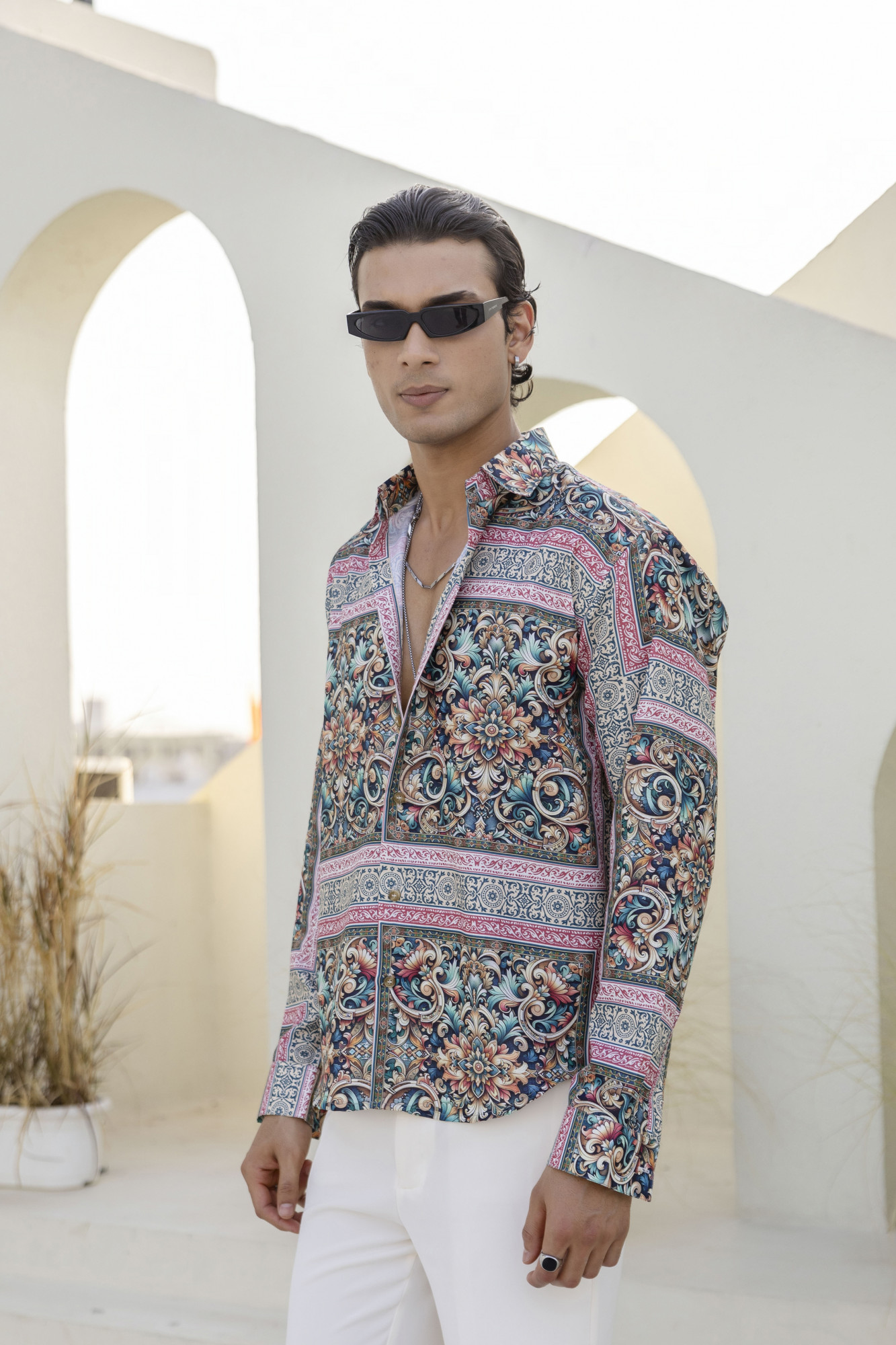 Multicolor Abstract Print Shirt