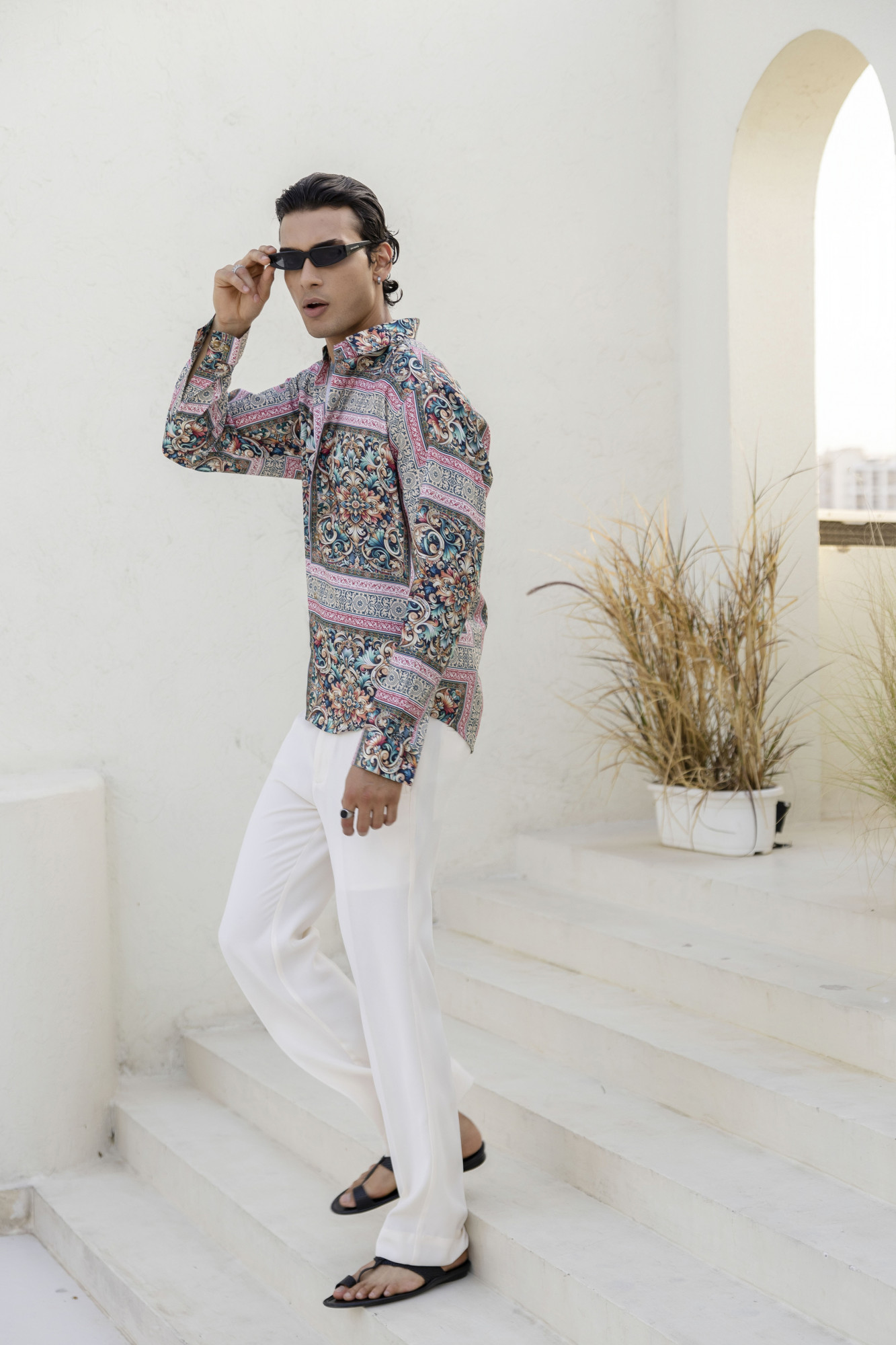 Multicolor Abstract Print Shirt