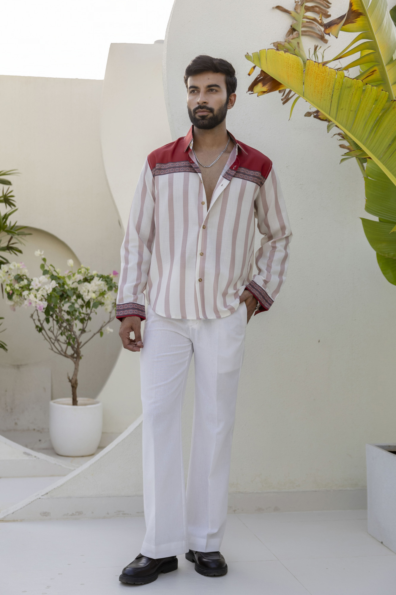 Bold Striped Motif Shirt