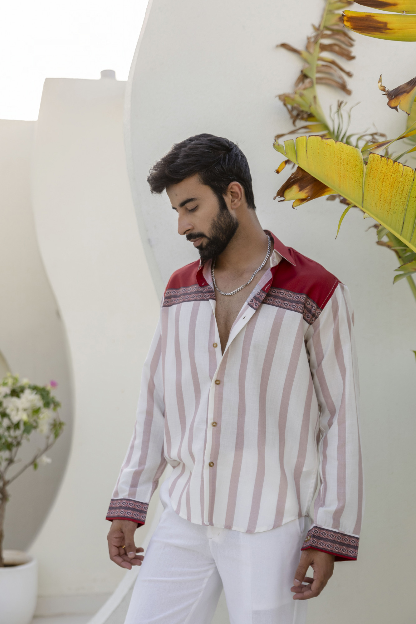 Bold Striped Motif Shirt