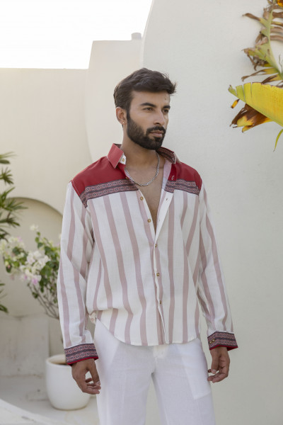 Bold Striped Motif Shirt