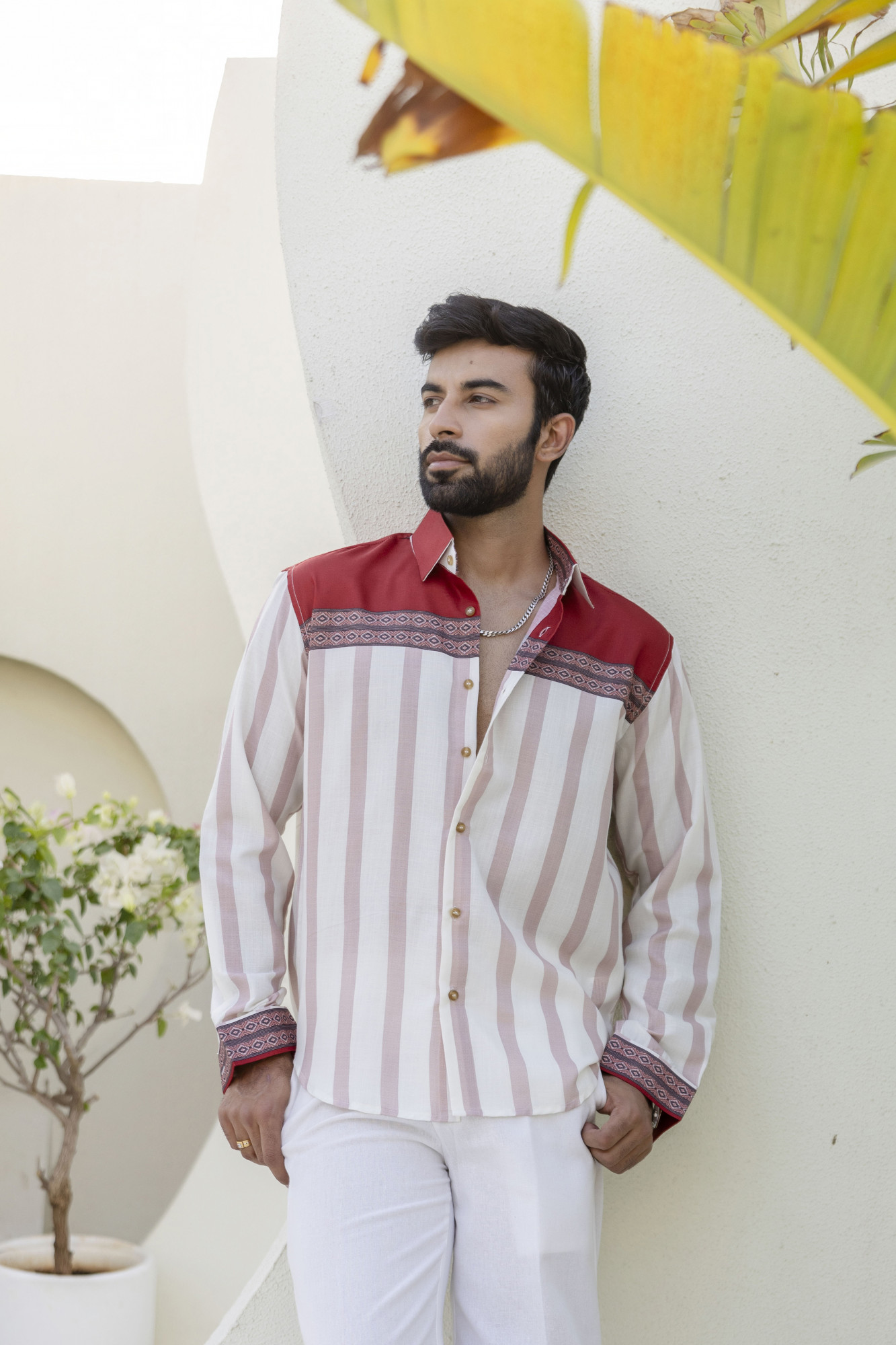 Bold Striped Motif Shirt