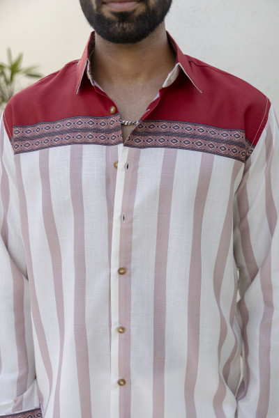 Bold Striped Motif Shirt