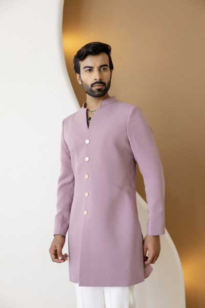 Tericott Achkan In Pink