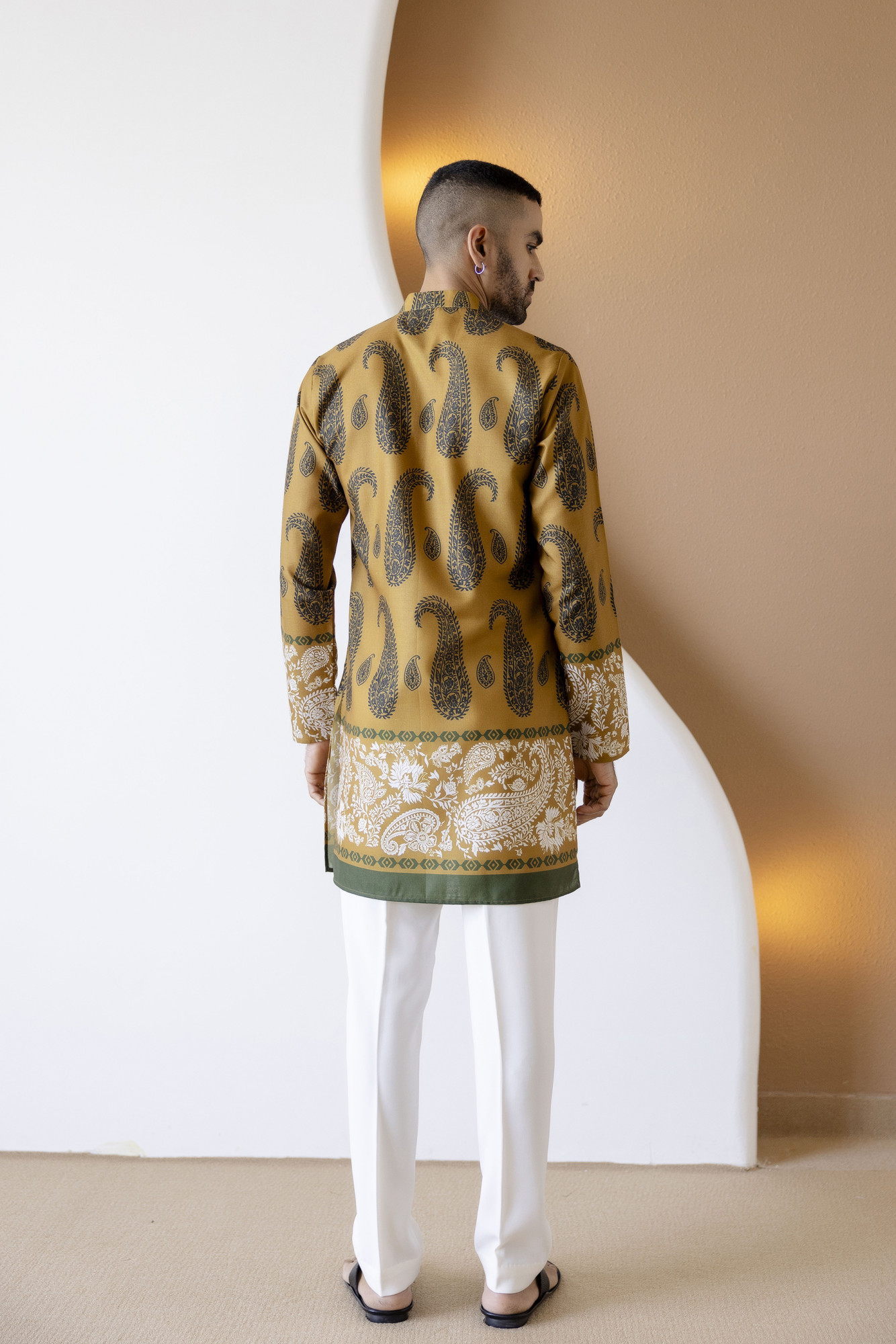 Kiyari Print Kurta In Rustic