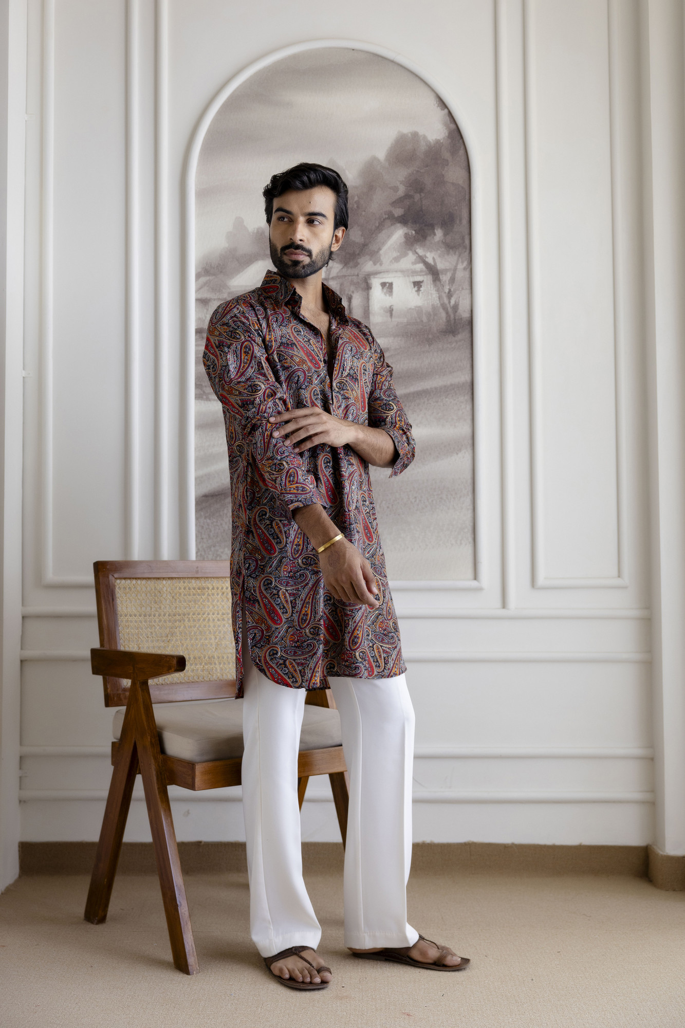 Multicolor Pathani Kurta