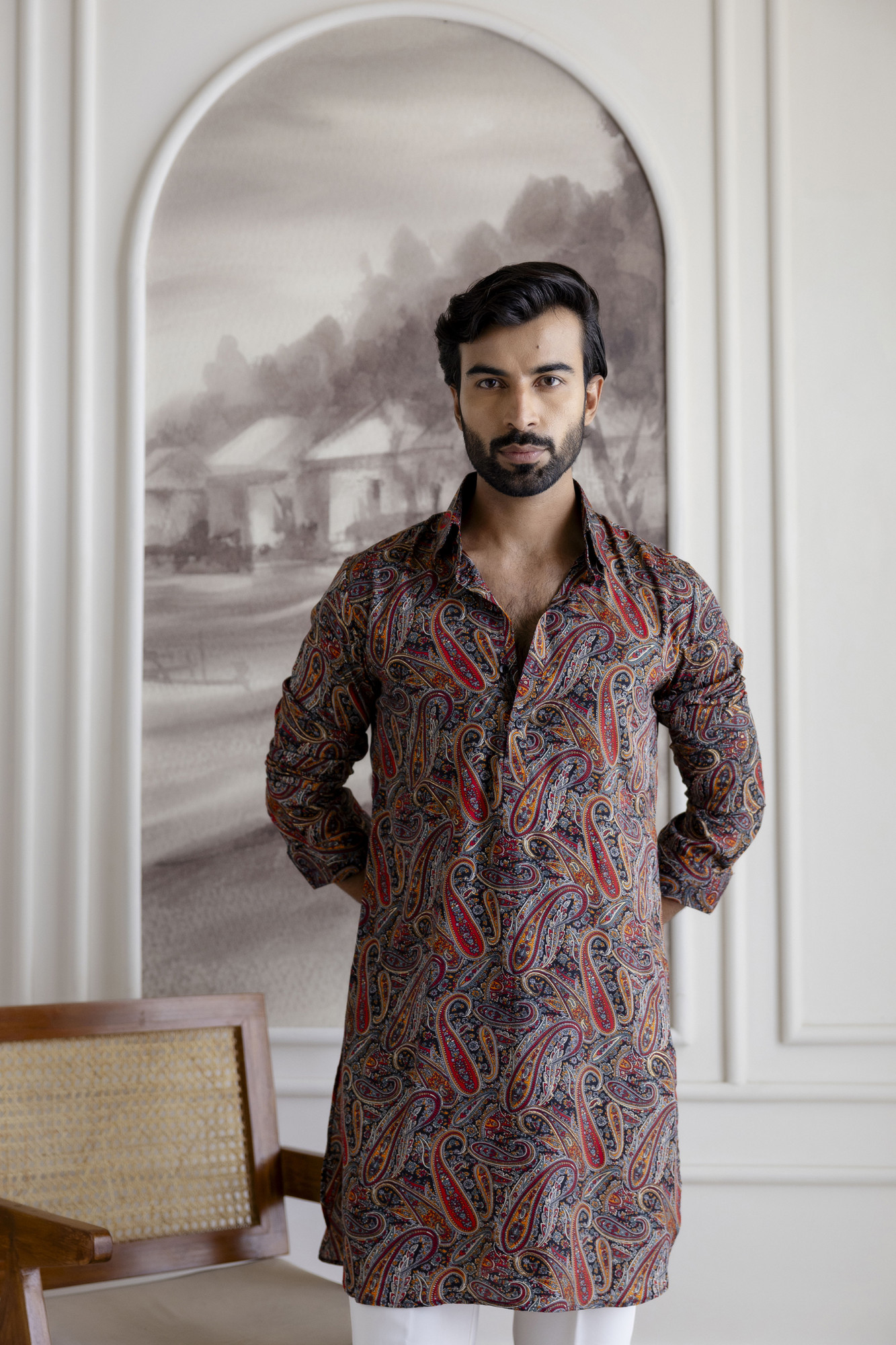 Multicolor Pathani Kurta