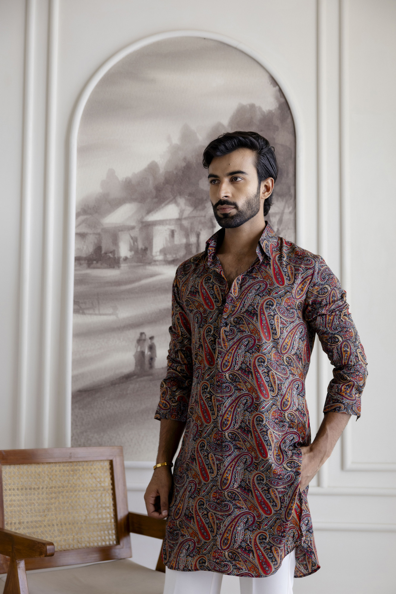 Multicolor Pathani Kurta