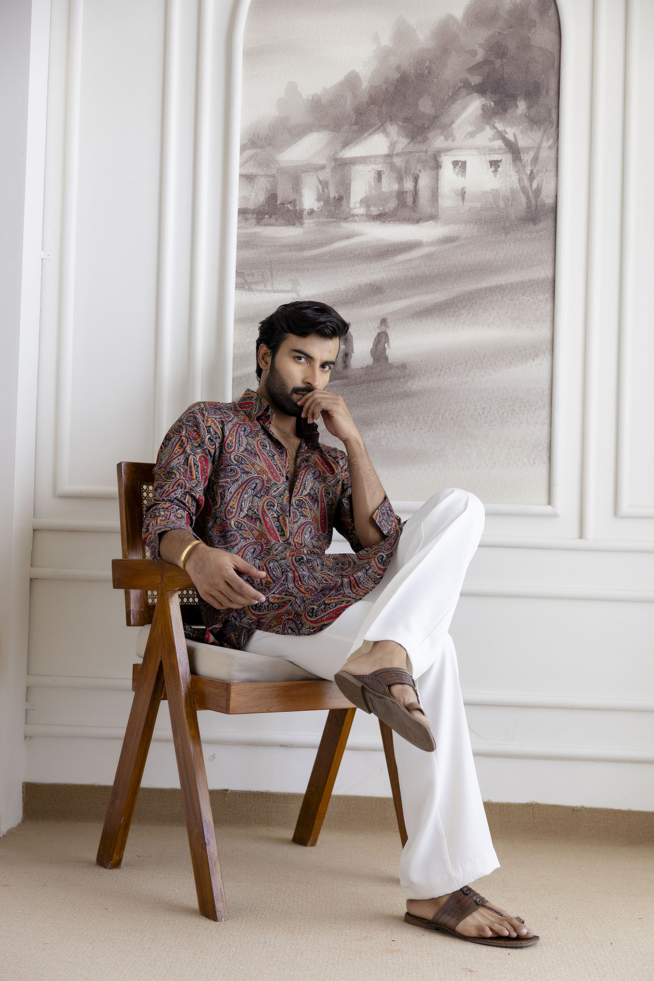 Multicolor Pathani Kurta