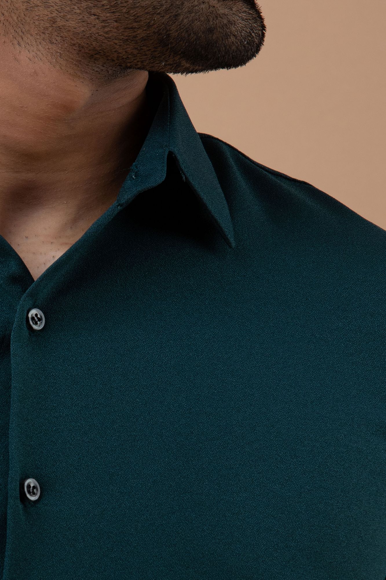 Slim Fit Shirt In Bottle Green