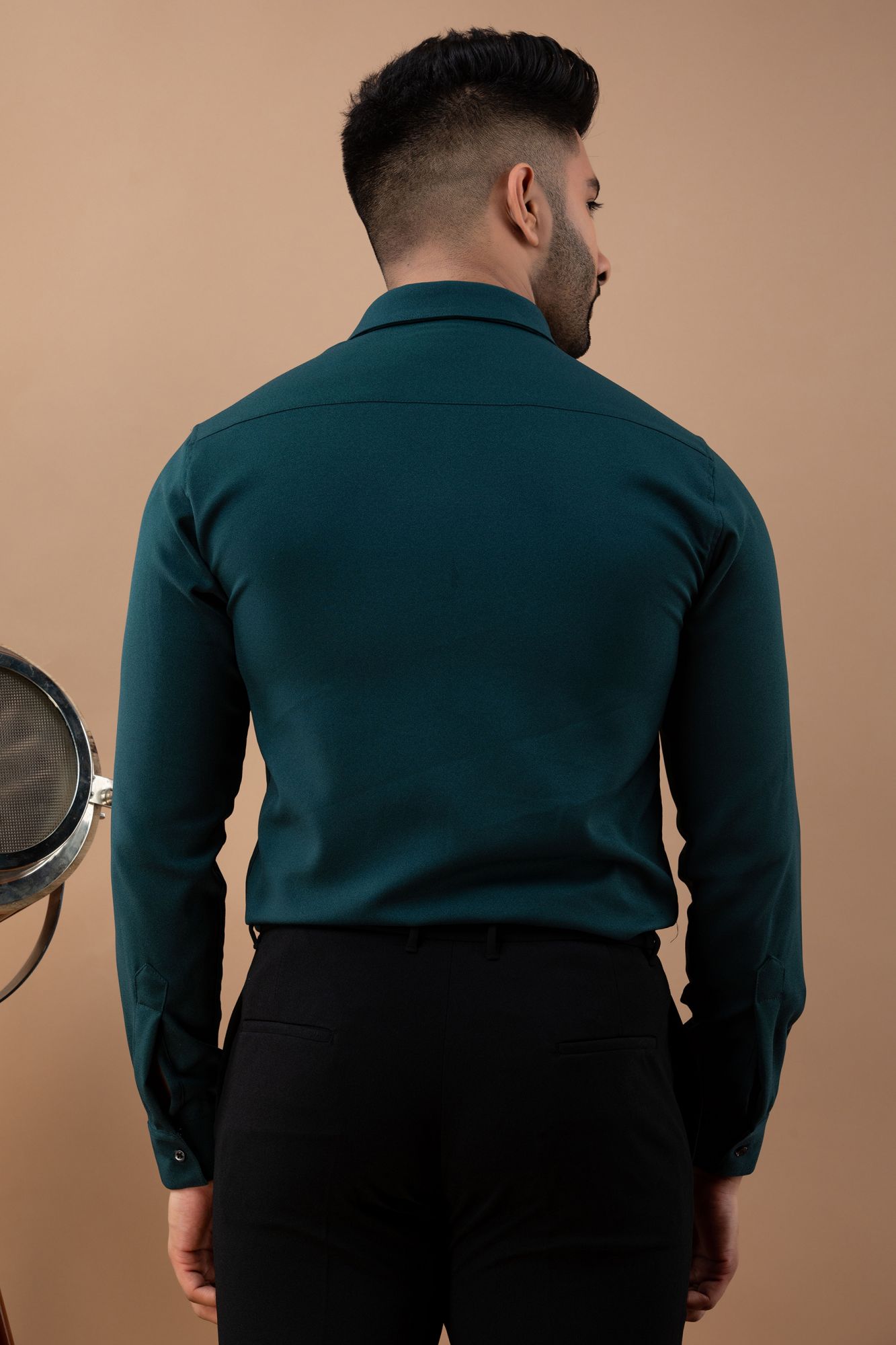 Slim Fit Shirt In Bottle Green