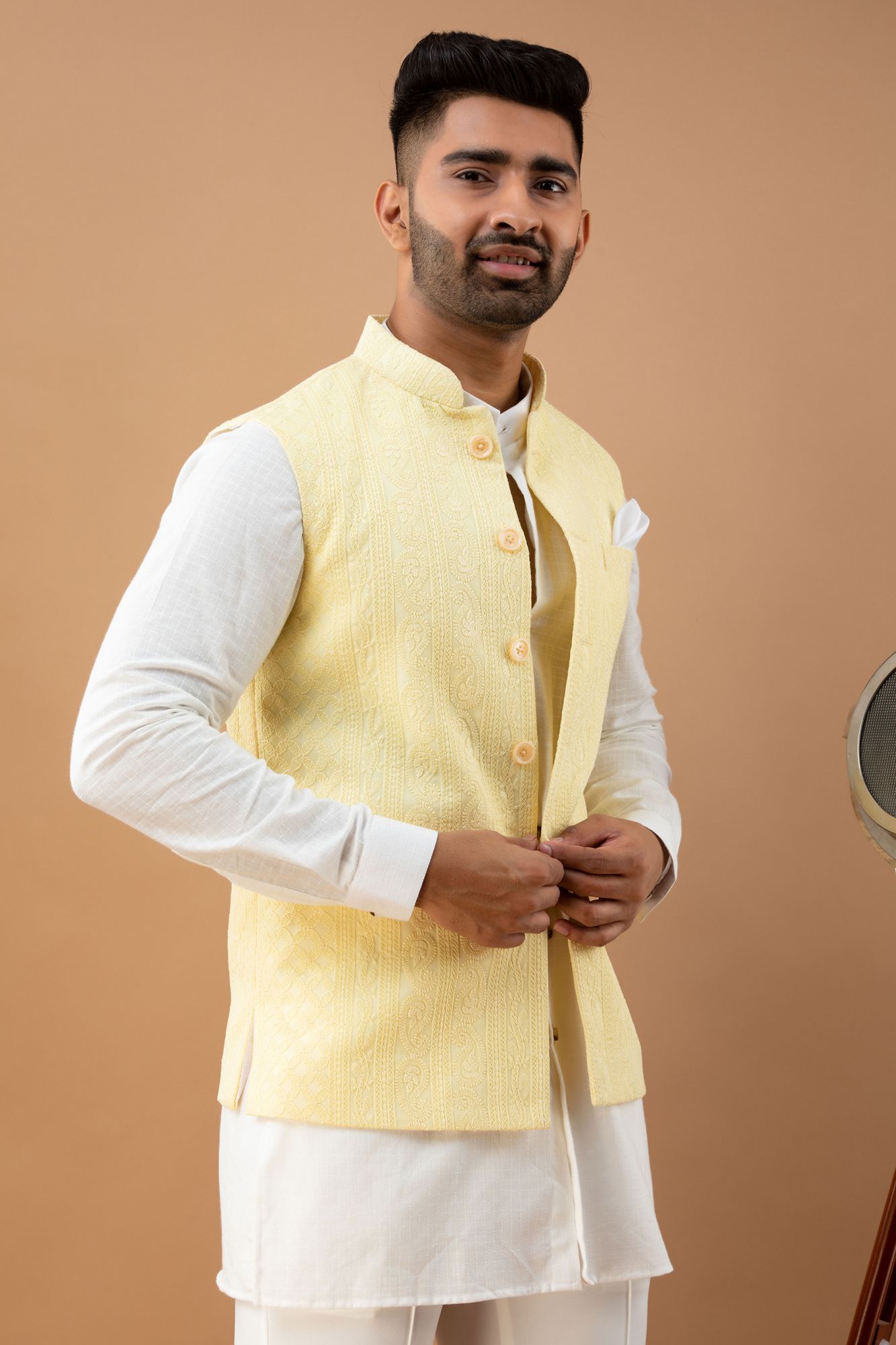 Yellow Embroidered Jacket