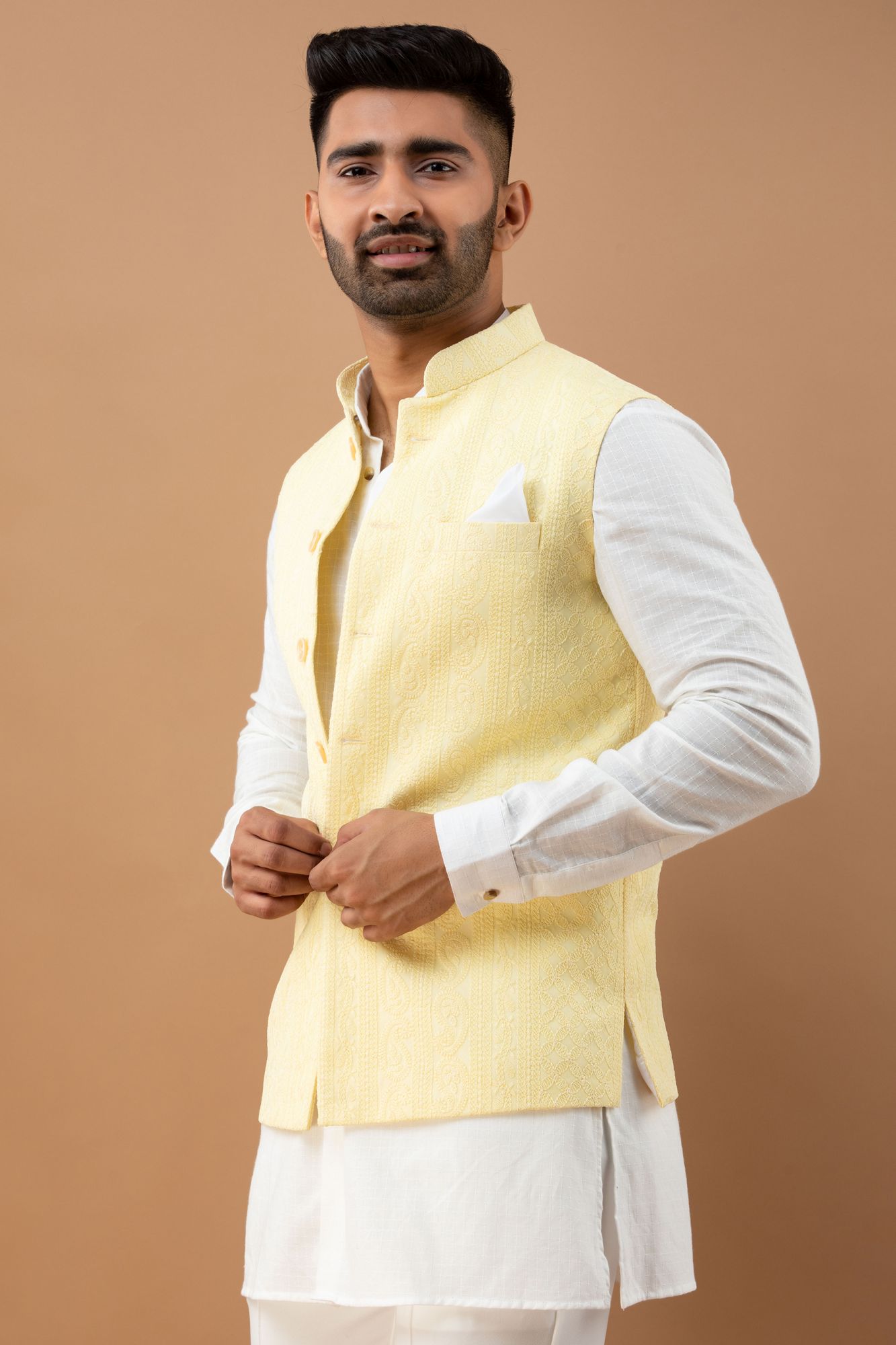 Yellow Embroidered Jacket