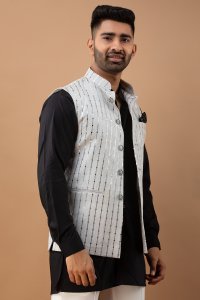Silver Sequin Half Jacket