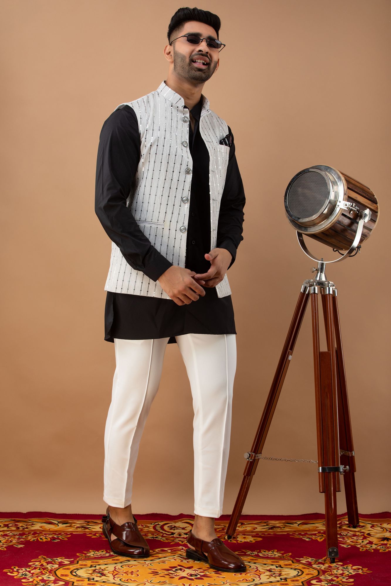 Silver Sequin Half Jacket