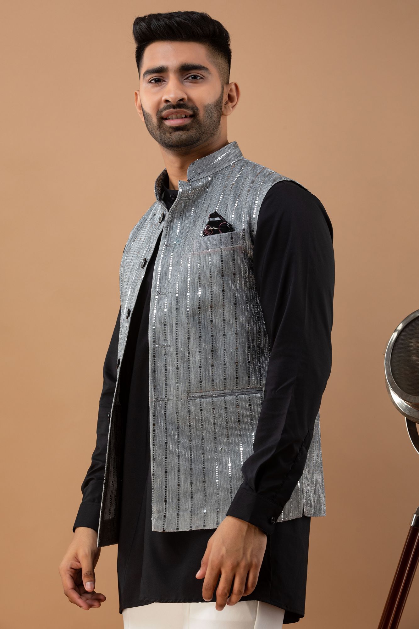 Grey Sequin Jacket