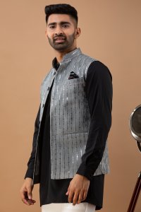 Grey Sequin Jacket