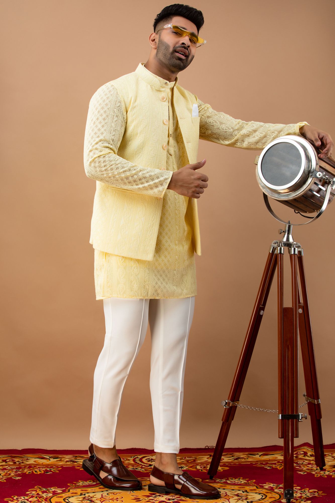 Yellow Embroidered Jacket