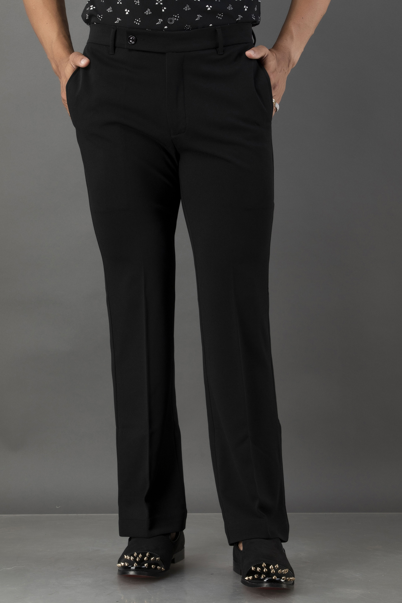 Bootcut Pants In Black - Main Image