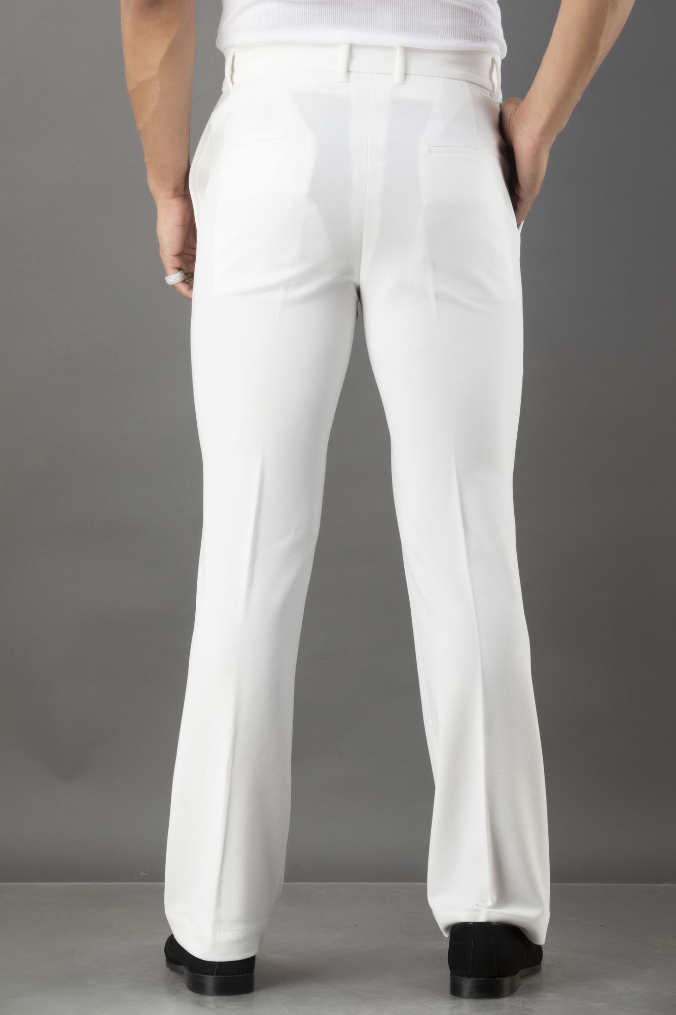 Bell Bottom Pants In White