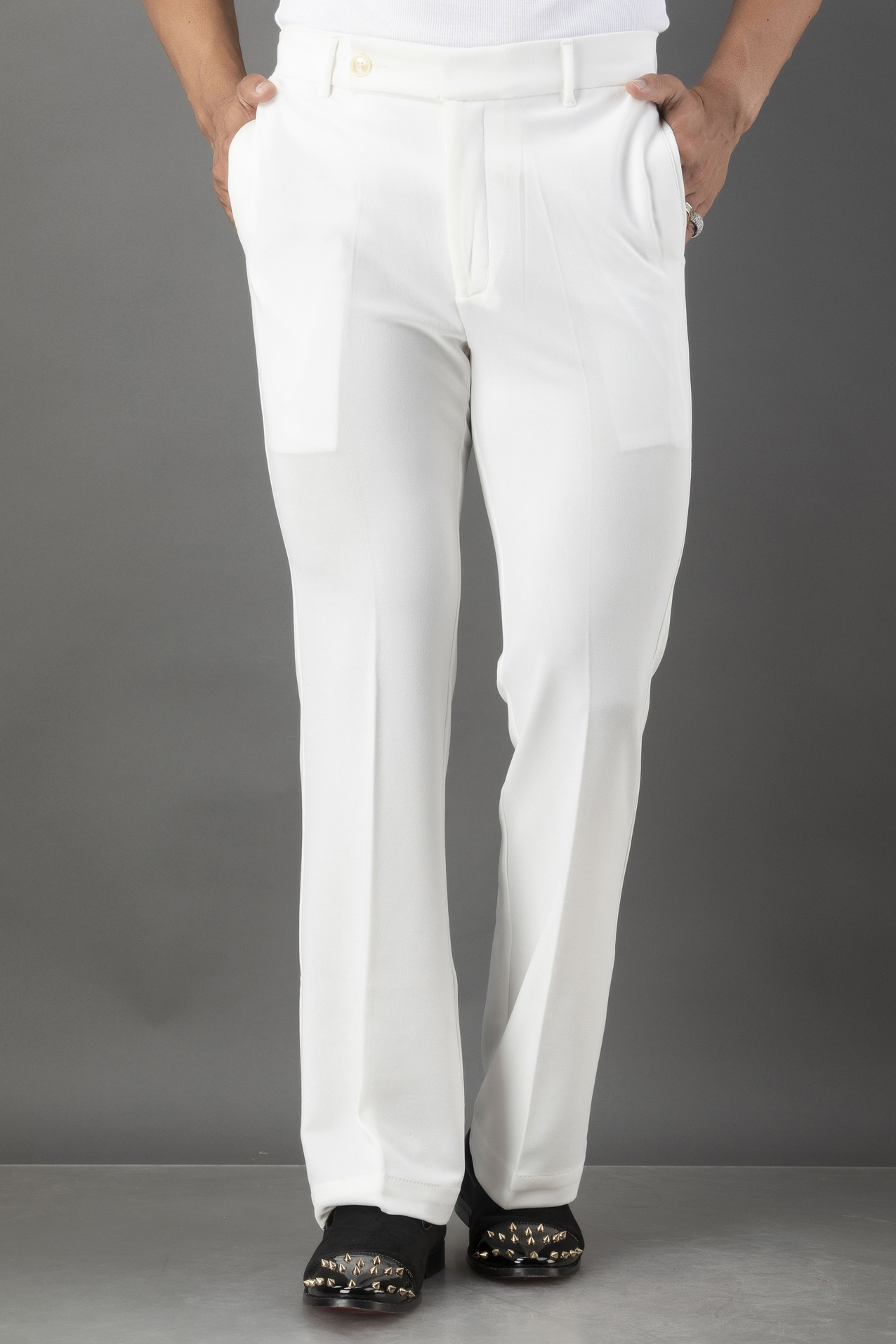 Bell Bottom Pants In White