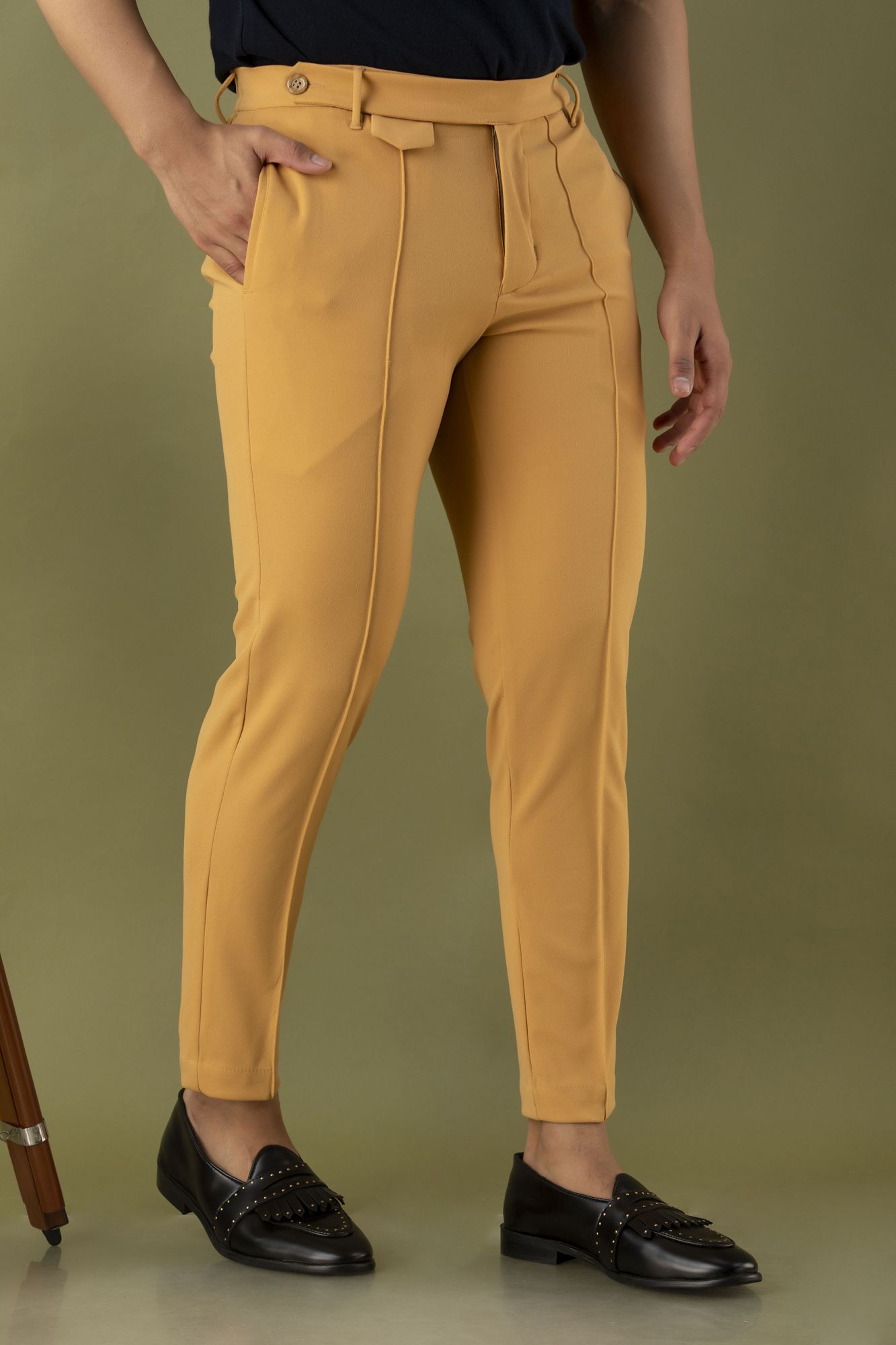 Tapered Fit Pants in Camel
