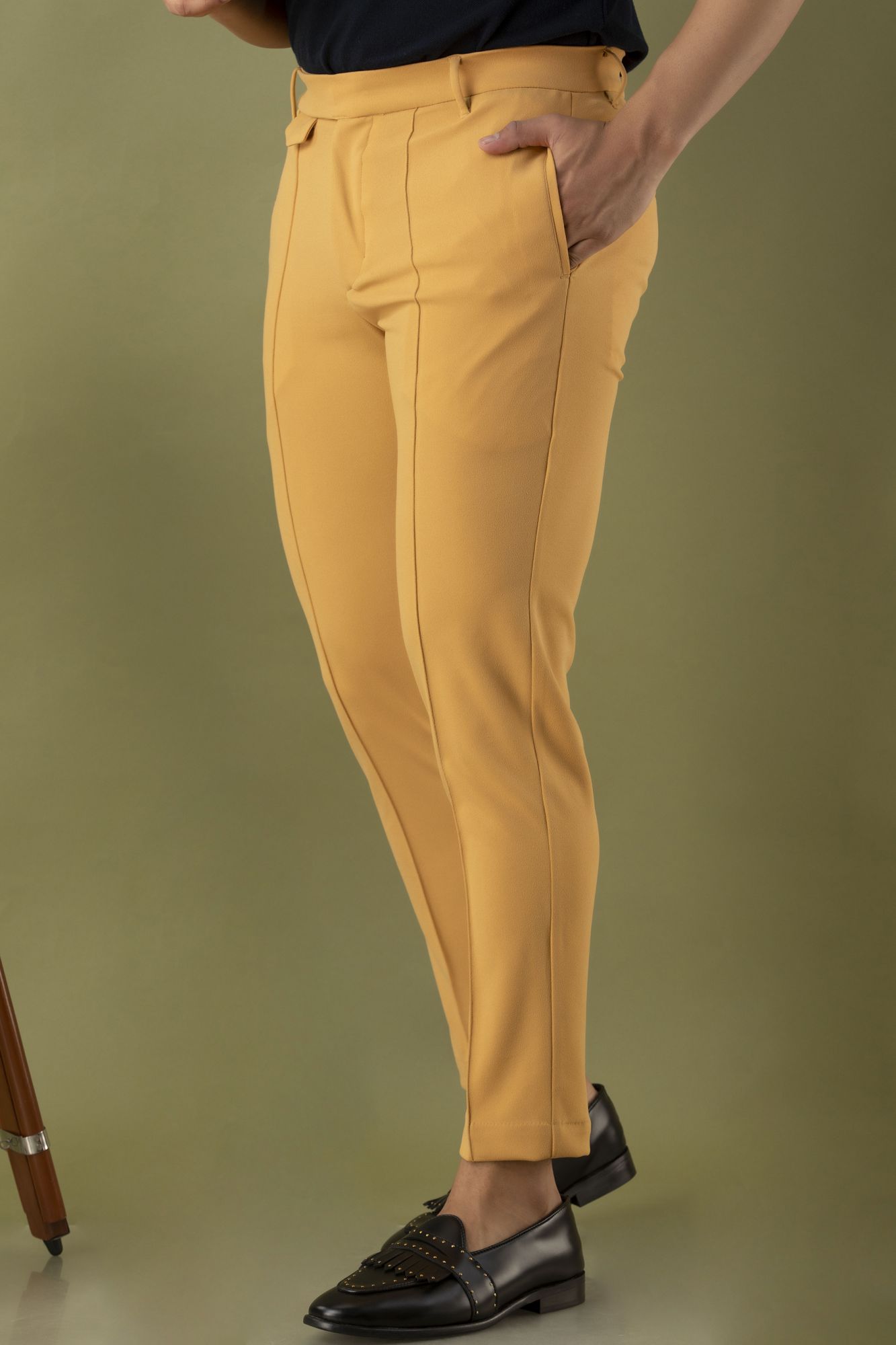 Tapered Fit Pants in Camel