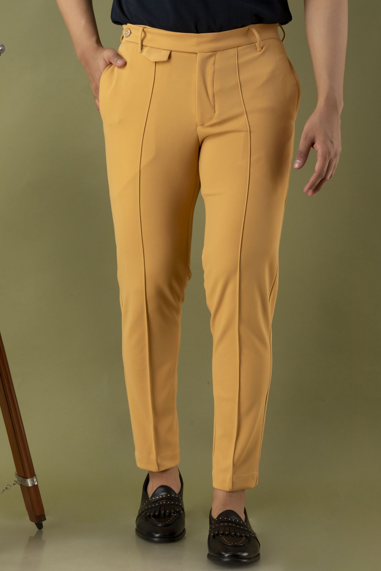 Tapered Fit Pants in Camel