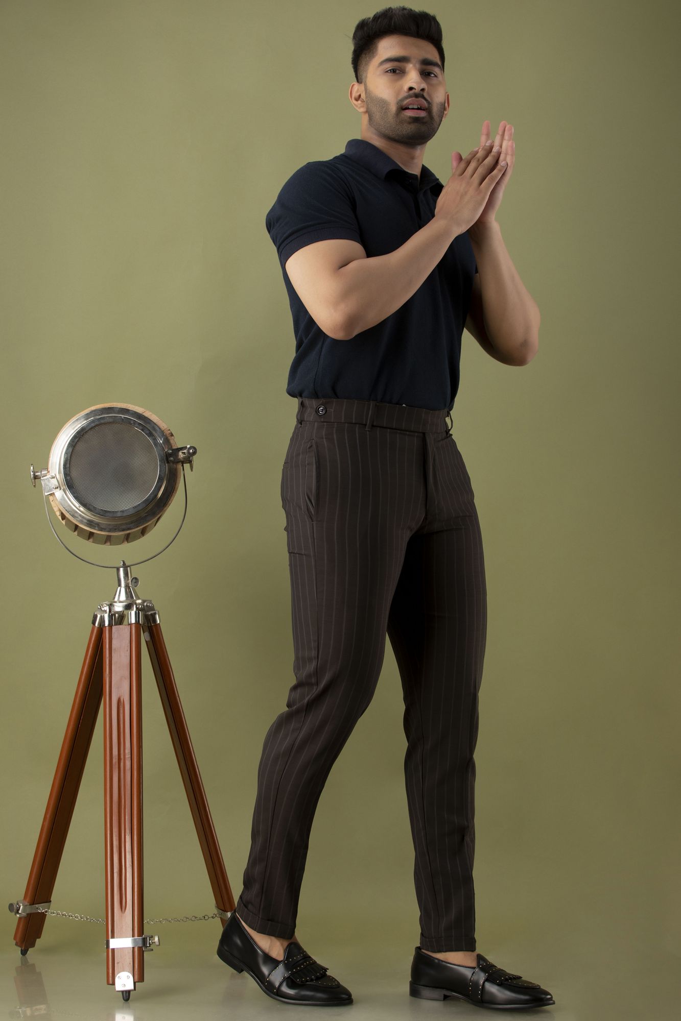 Striped Tailored Fit Pants