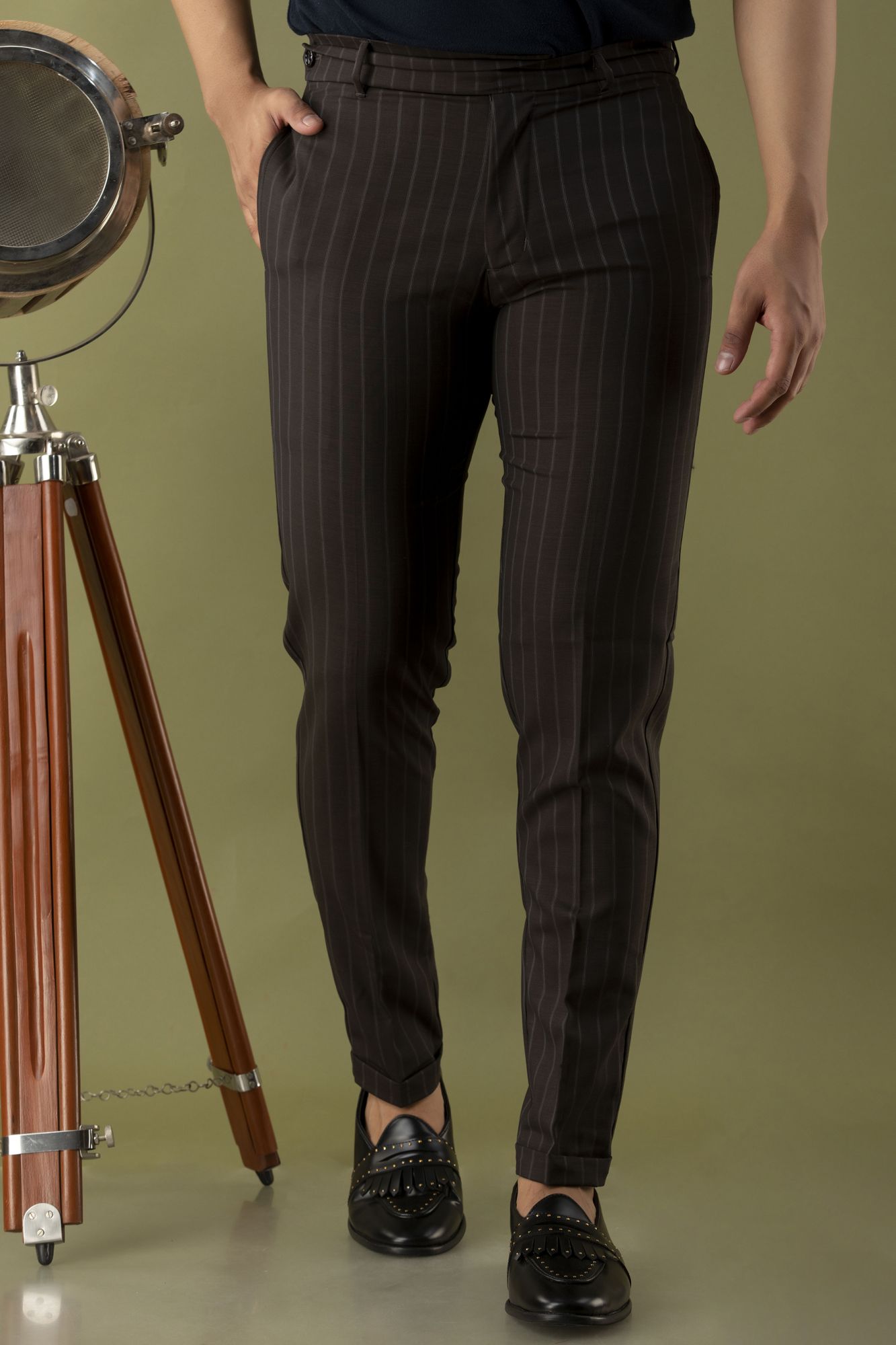 Striped Tailored Fit Pants