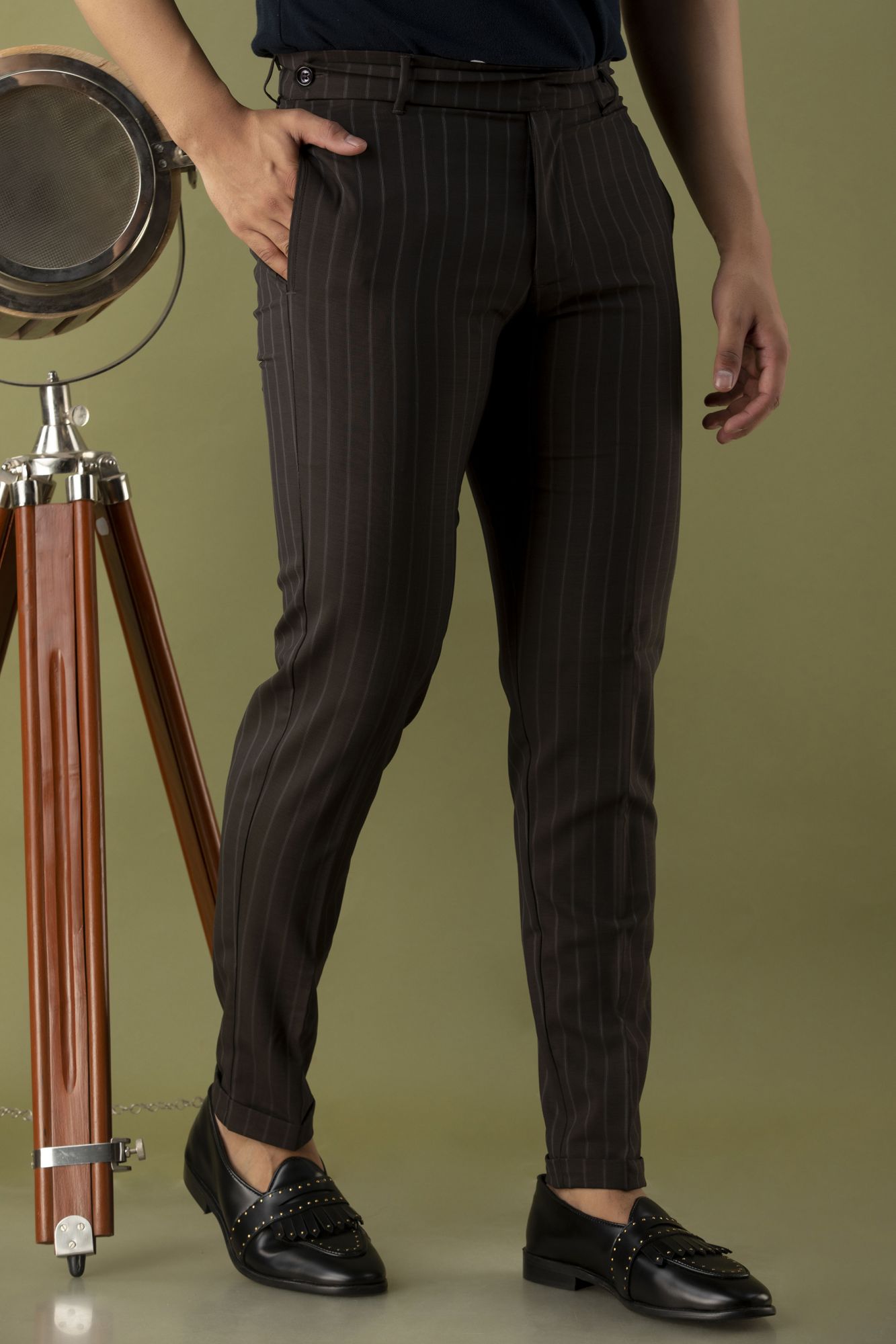 Striped Tailored Fit Pants