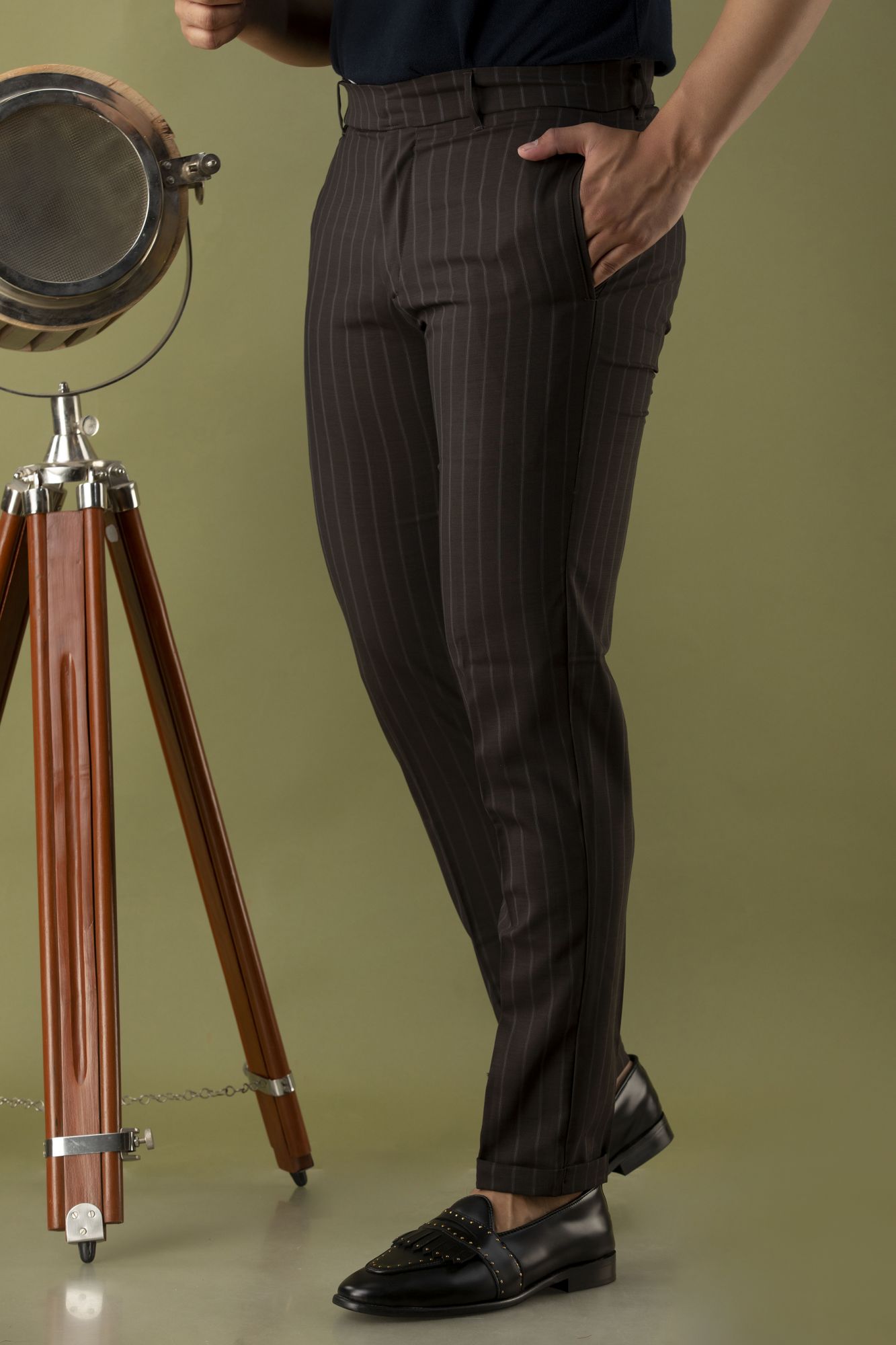 Striped Tailored Fit Pants