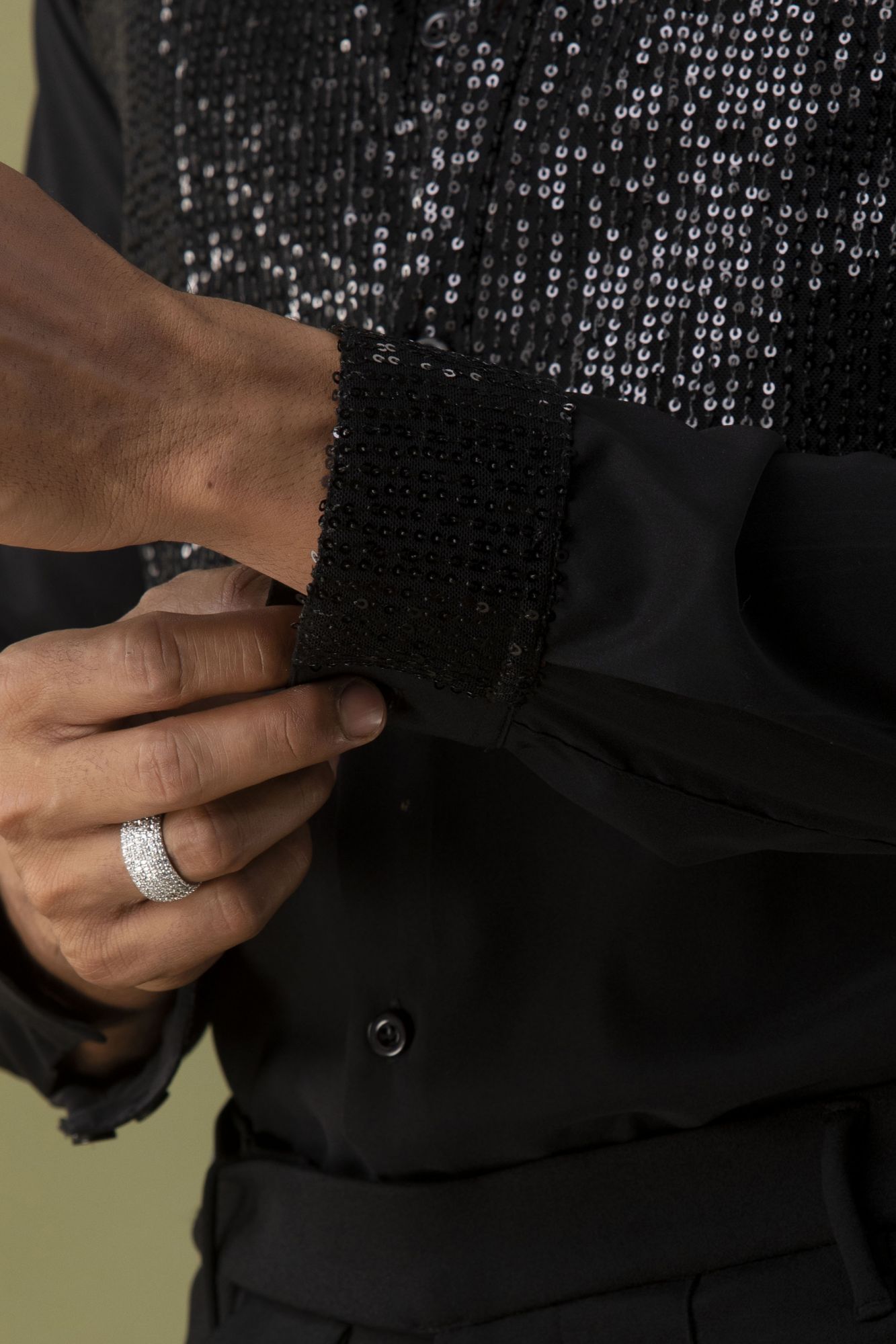 Black Sequin Shirt