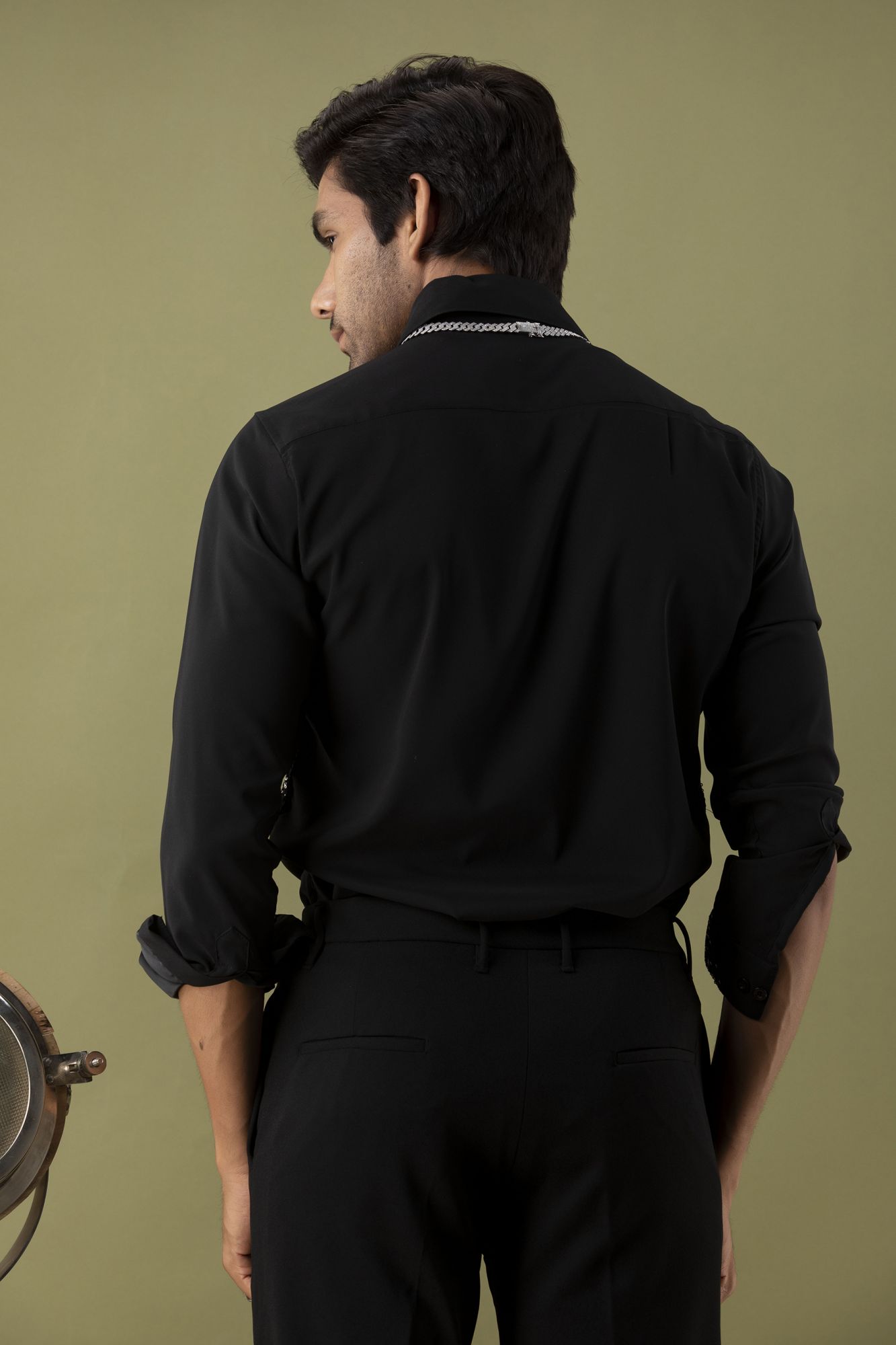 Black Sequin Shirt