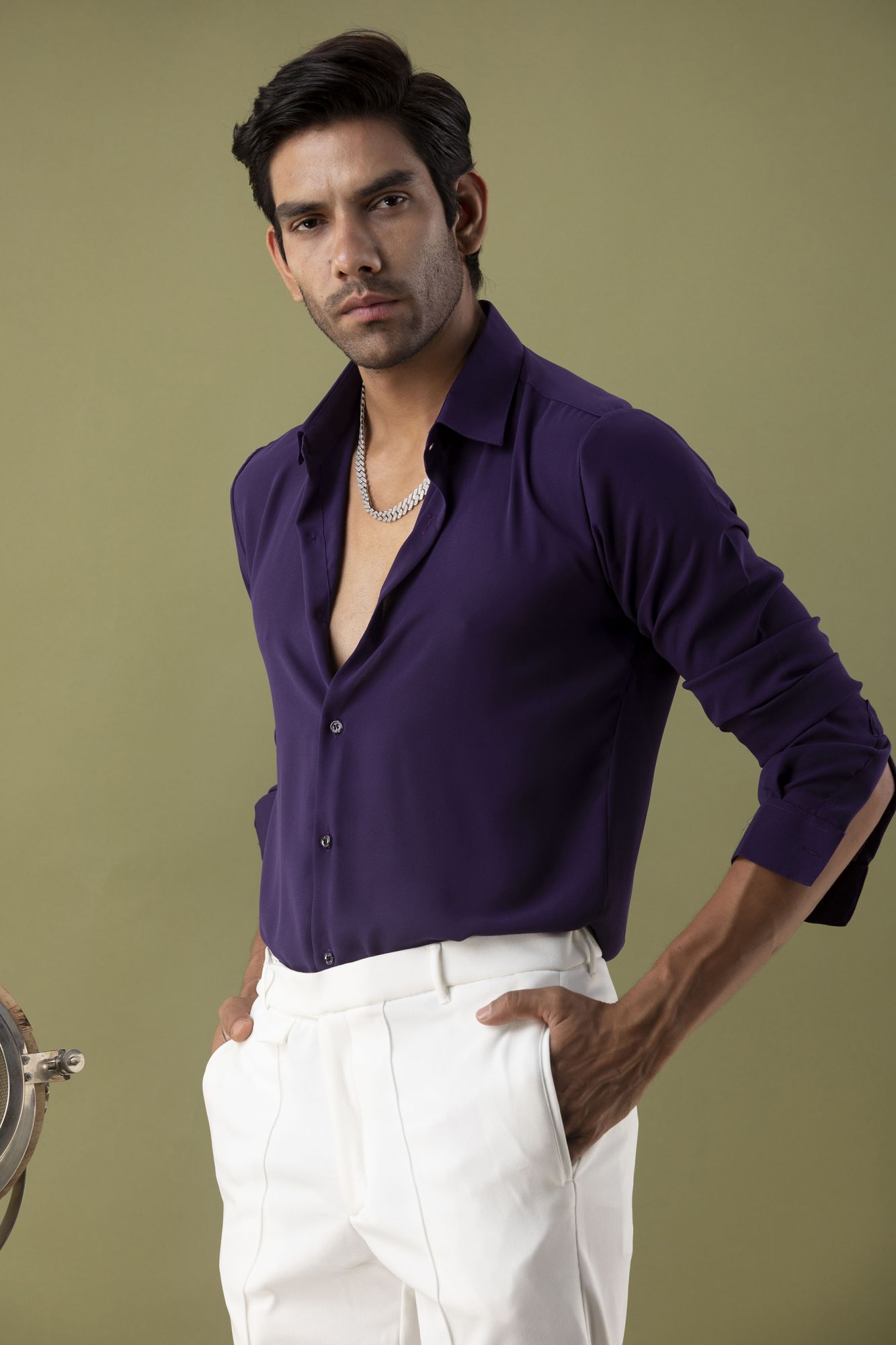 Purple Flowing Shirt