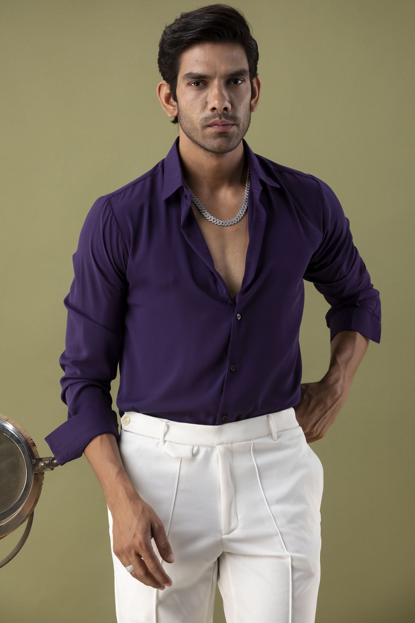Purple Flowing Shirt