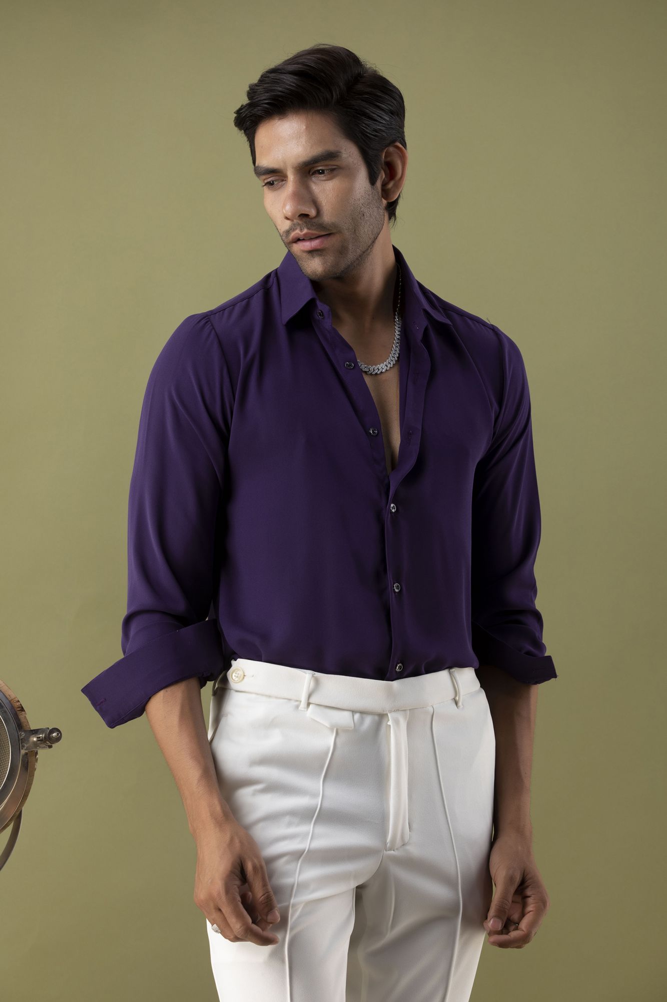 Purple Flowing Shirt