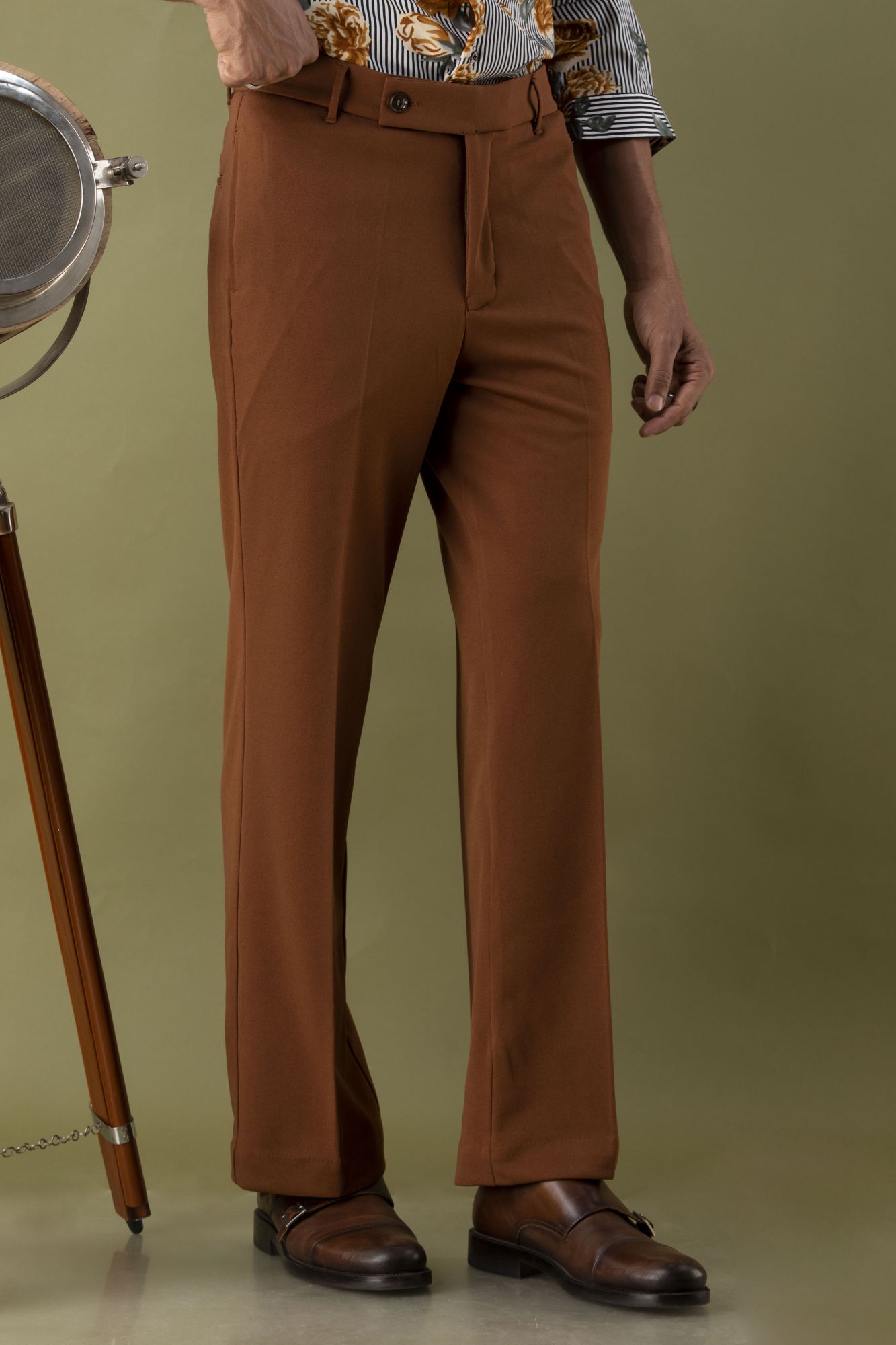 Bell Bottom Pant In Brown