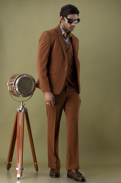 Brown Tuxedo Blazer