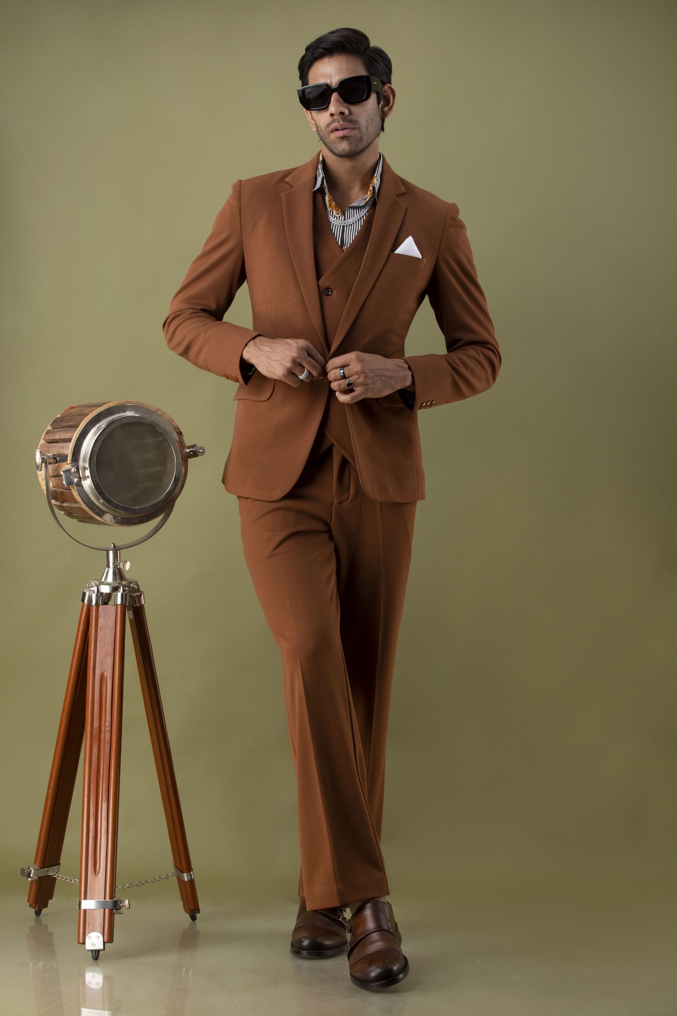 Brown Tuxedo Blazer