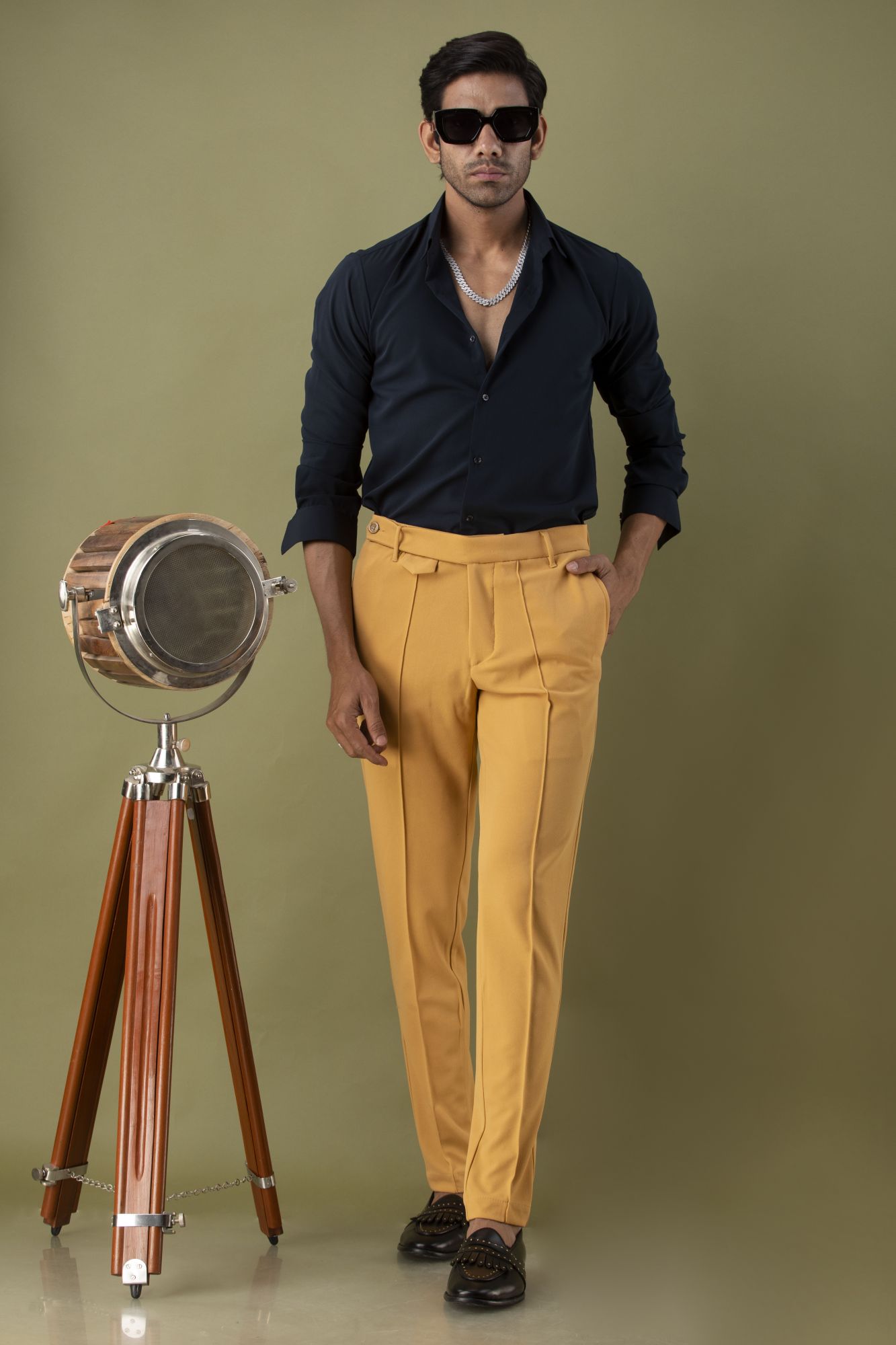 Tapered Fit Pants in Camel
