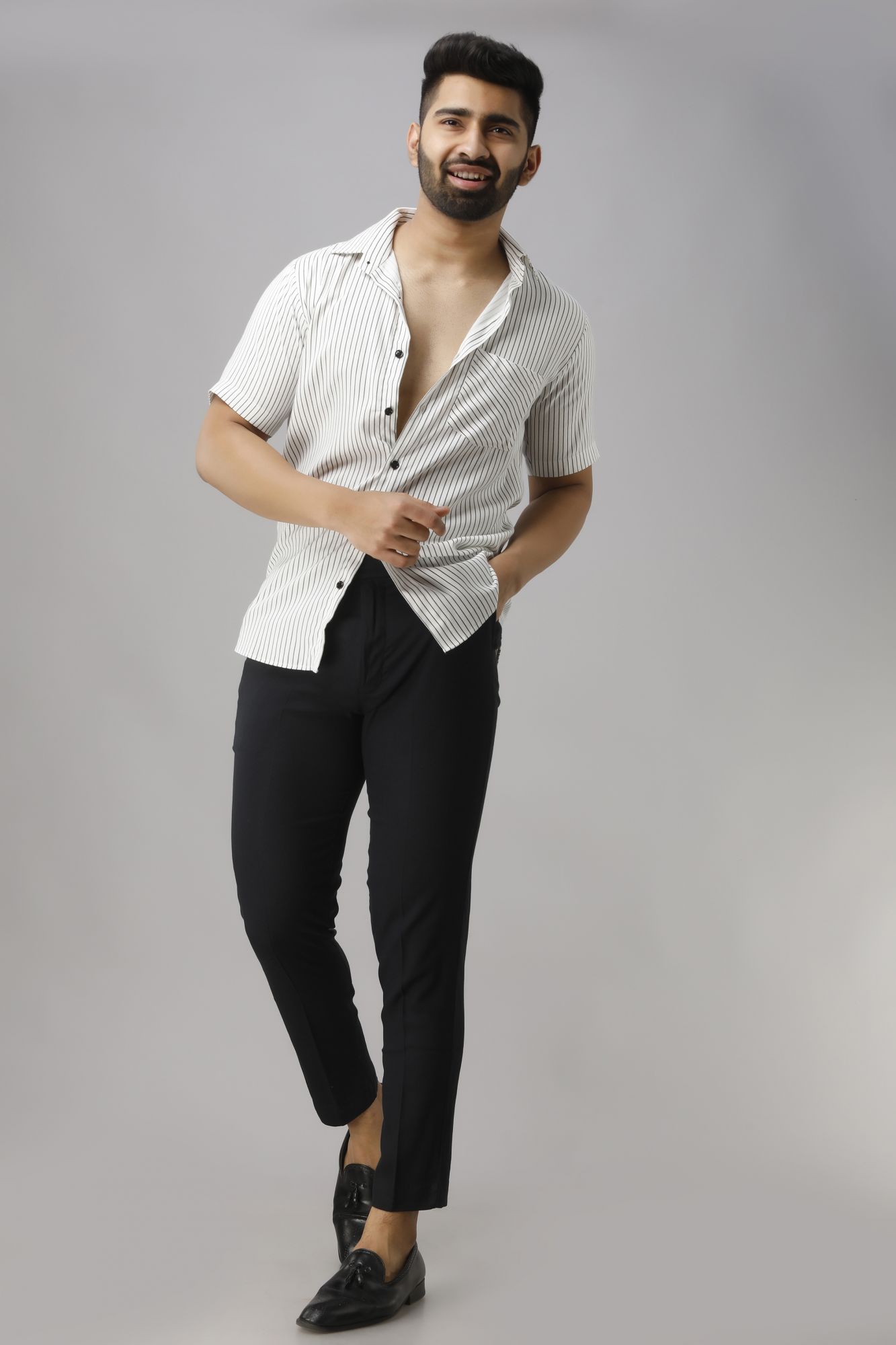 Mens Striped Casual Shirt