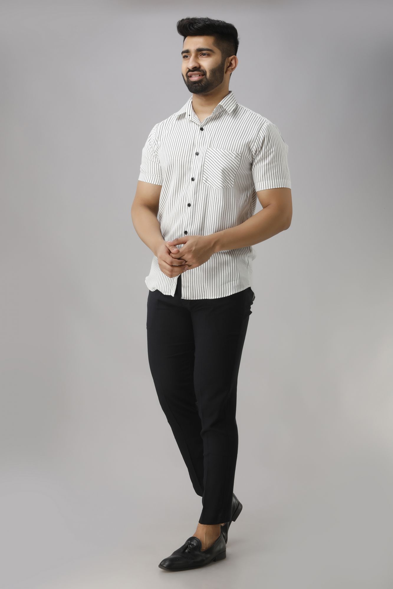 Mens Striped Casual Shirt