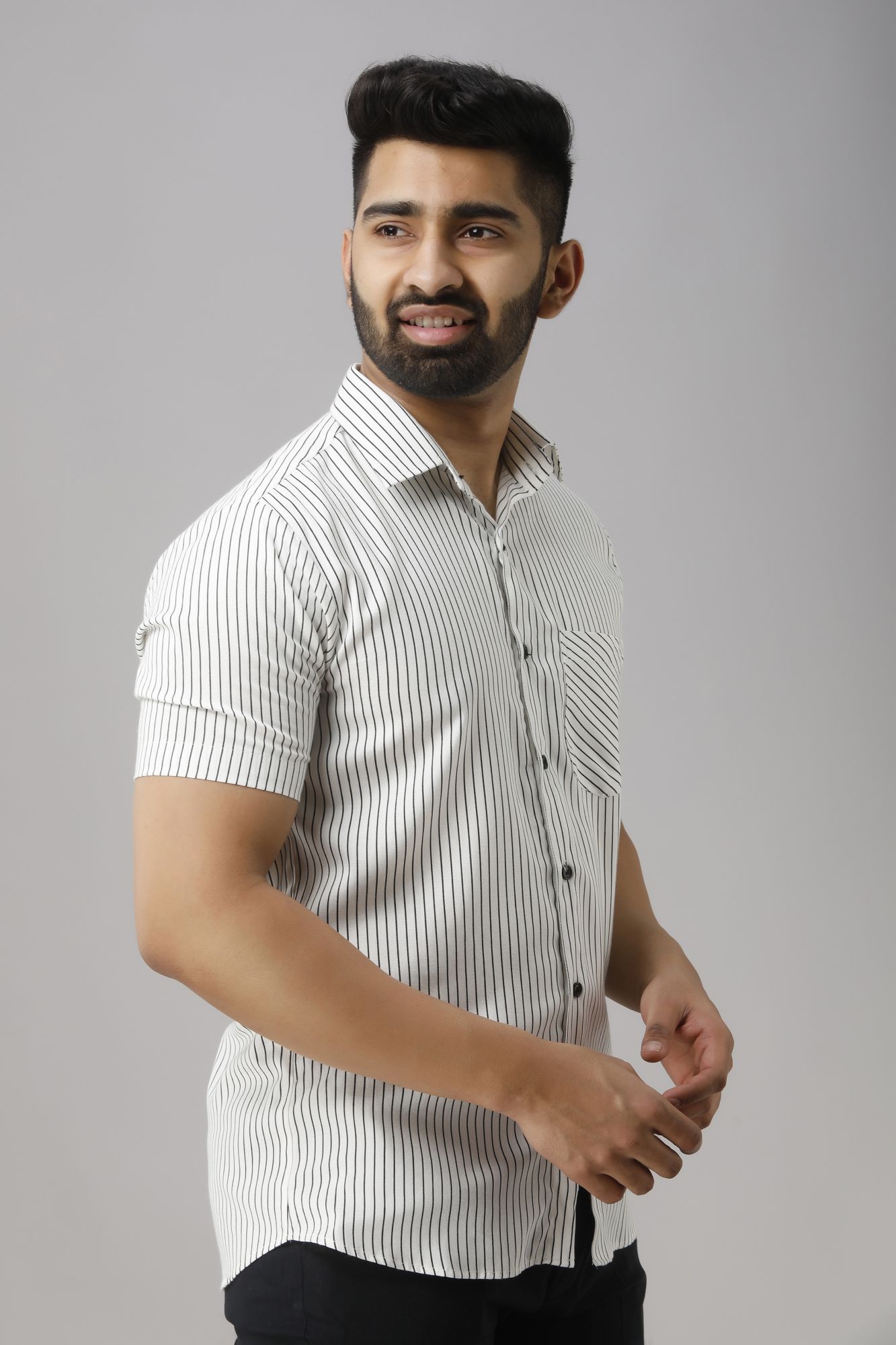 Mens Striped Casual Shirt