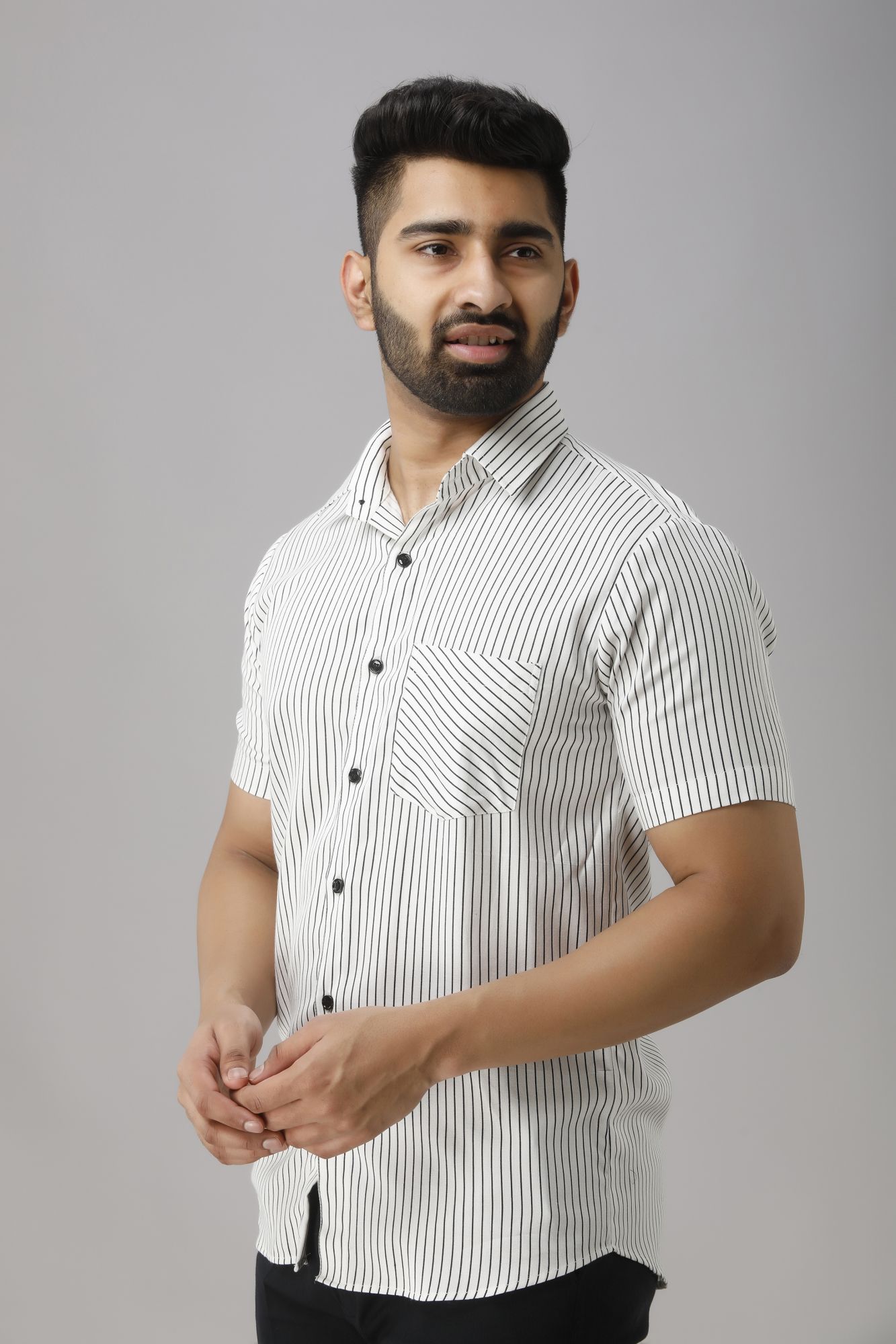 Mens Striped Casual Shirt