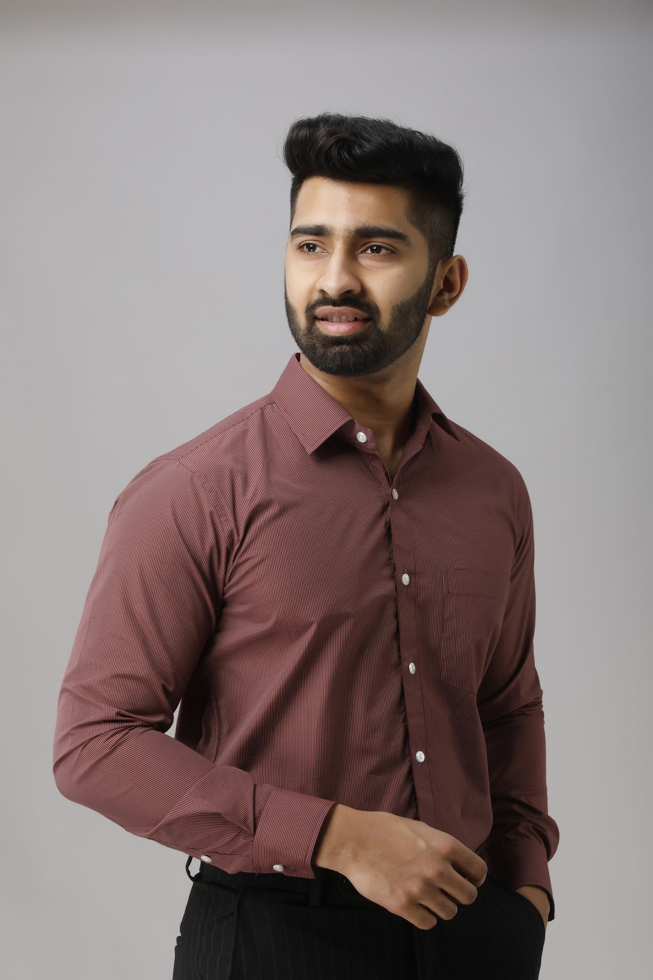 Mens Striped Slim Fit Shirt